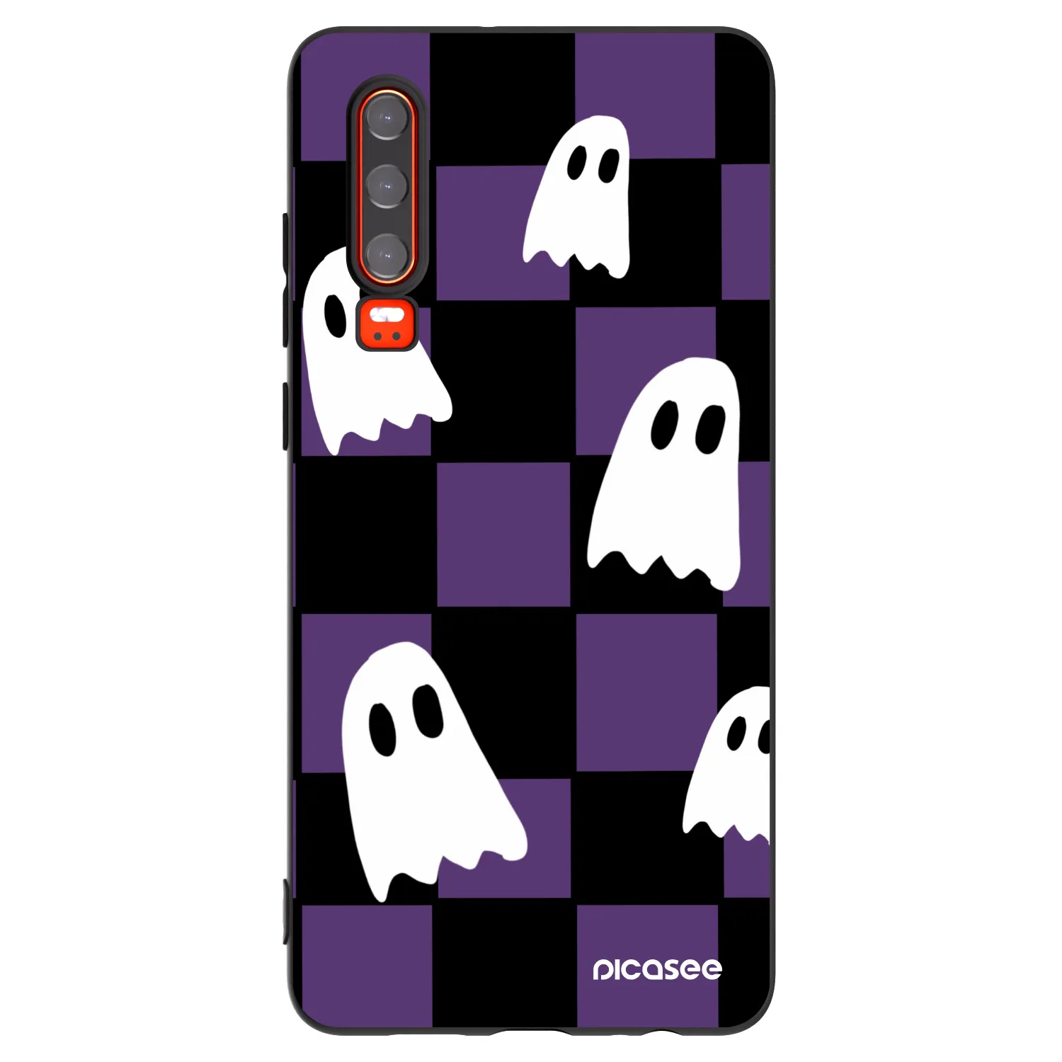 Picasee silikonski črni ovitek za Huawei P30 - Ghosts