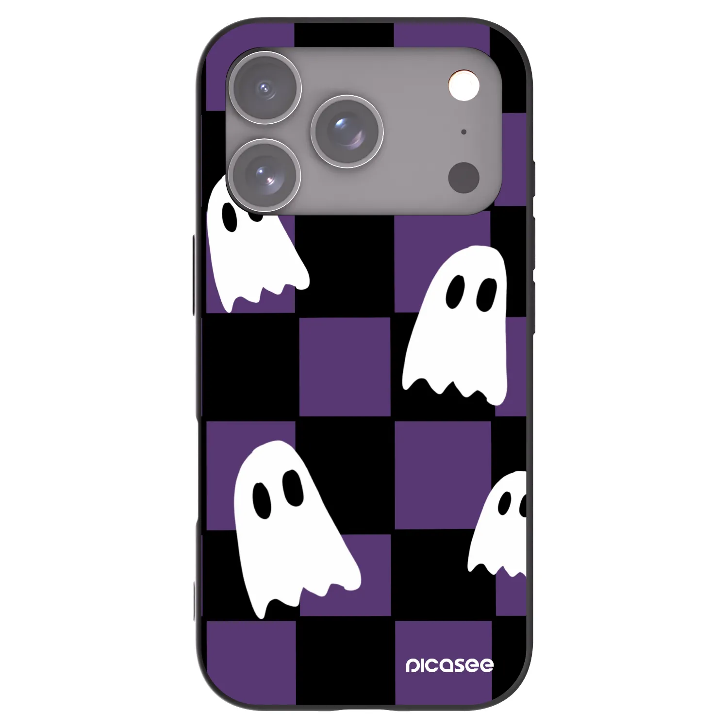 Picasee silikonski črni ovitek za Apple iPhone 17 Pro - Ghosts