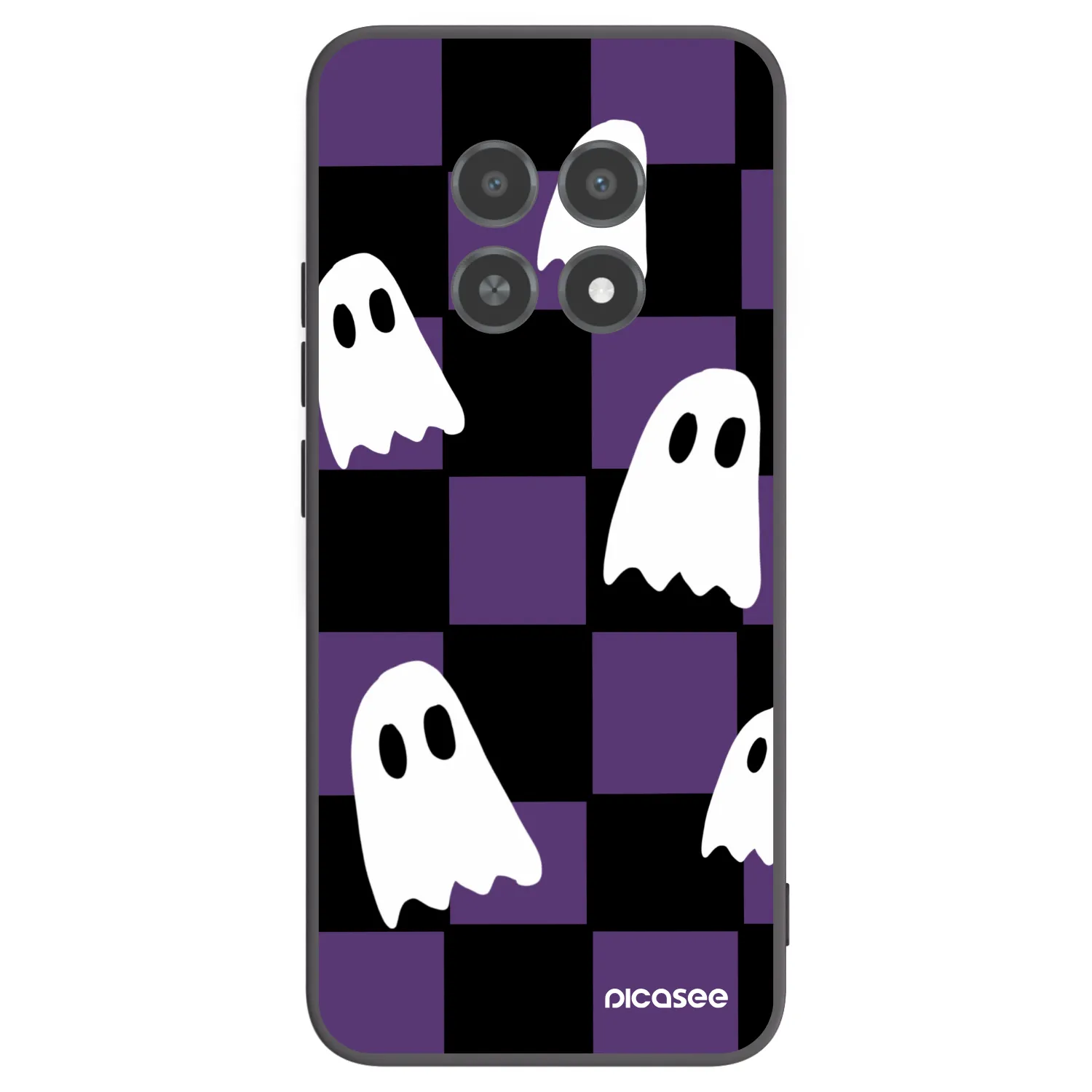 Picasee silikonski črni ovitek za Realme 12X - Ghosts