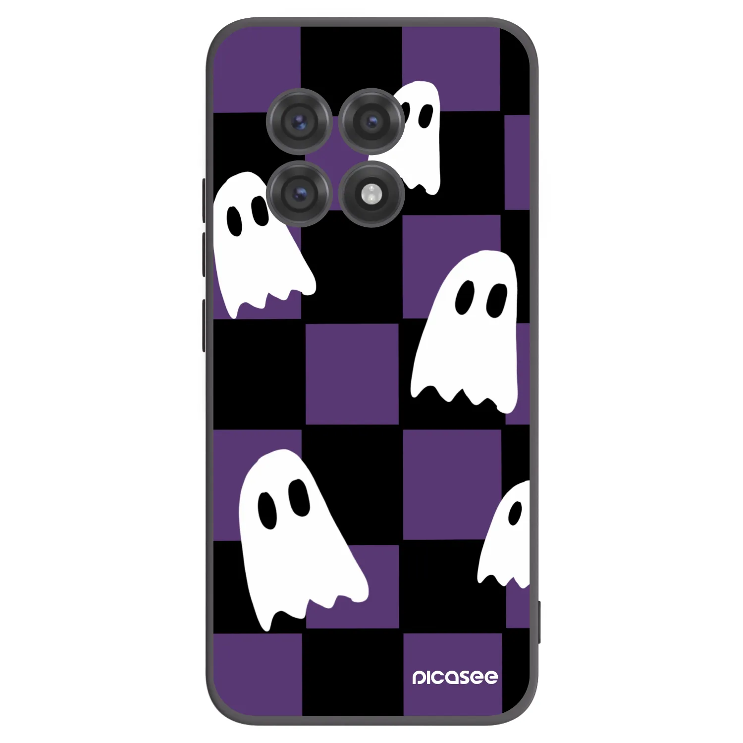 Picasee silikonski črni ovitek za OnePlus 13R 5G - Ghosts