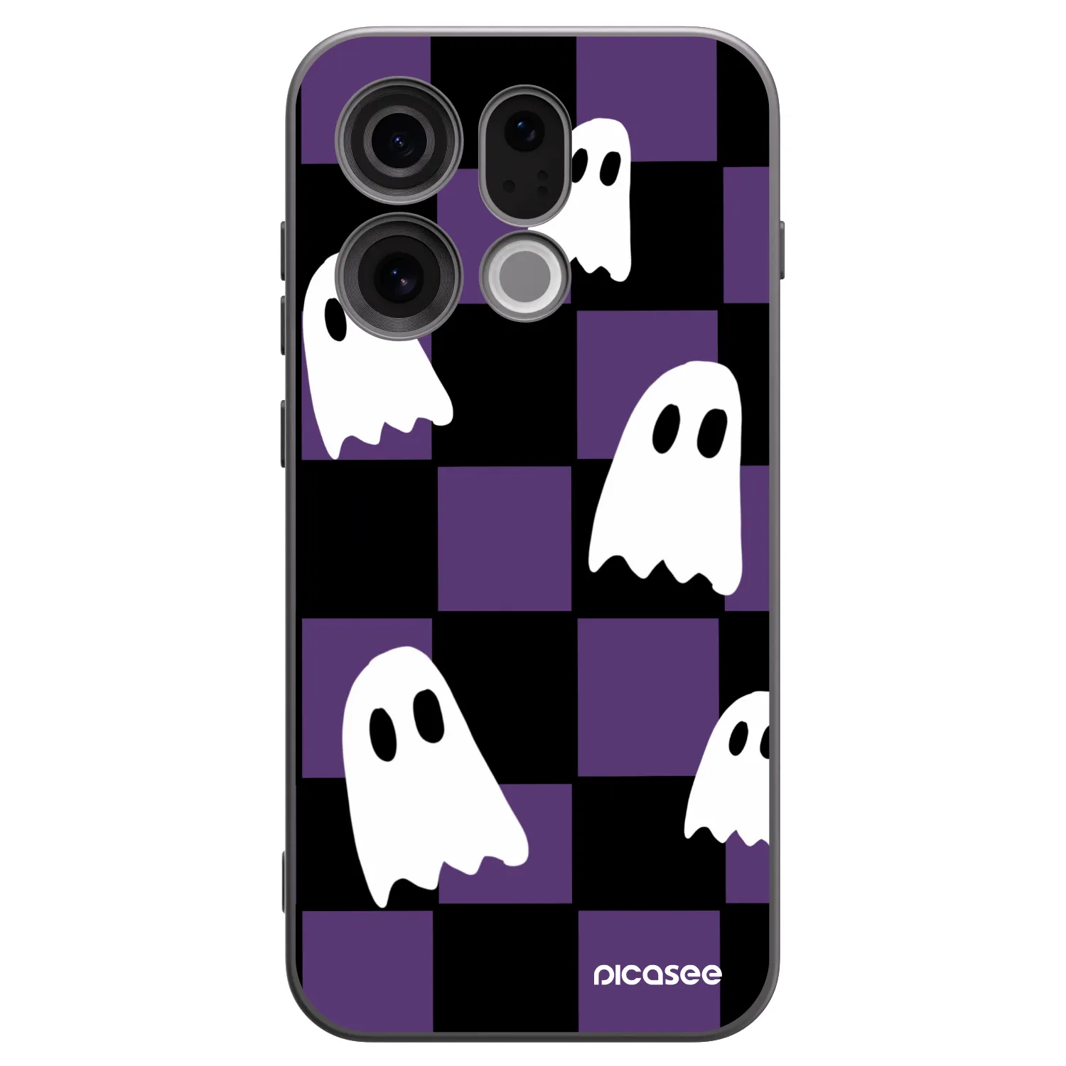 Picasee silikonski črni ovitek za OPPO Find X9 - Ghosts