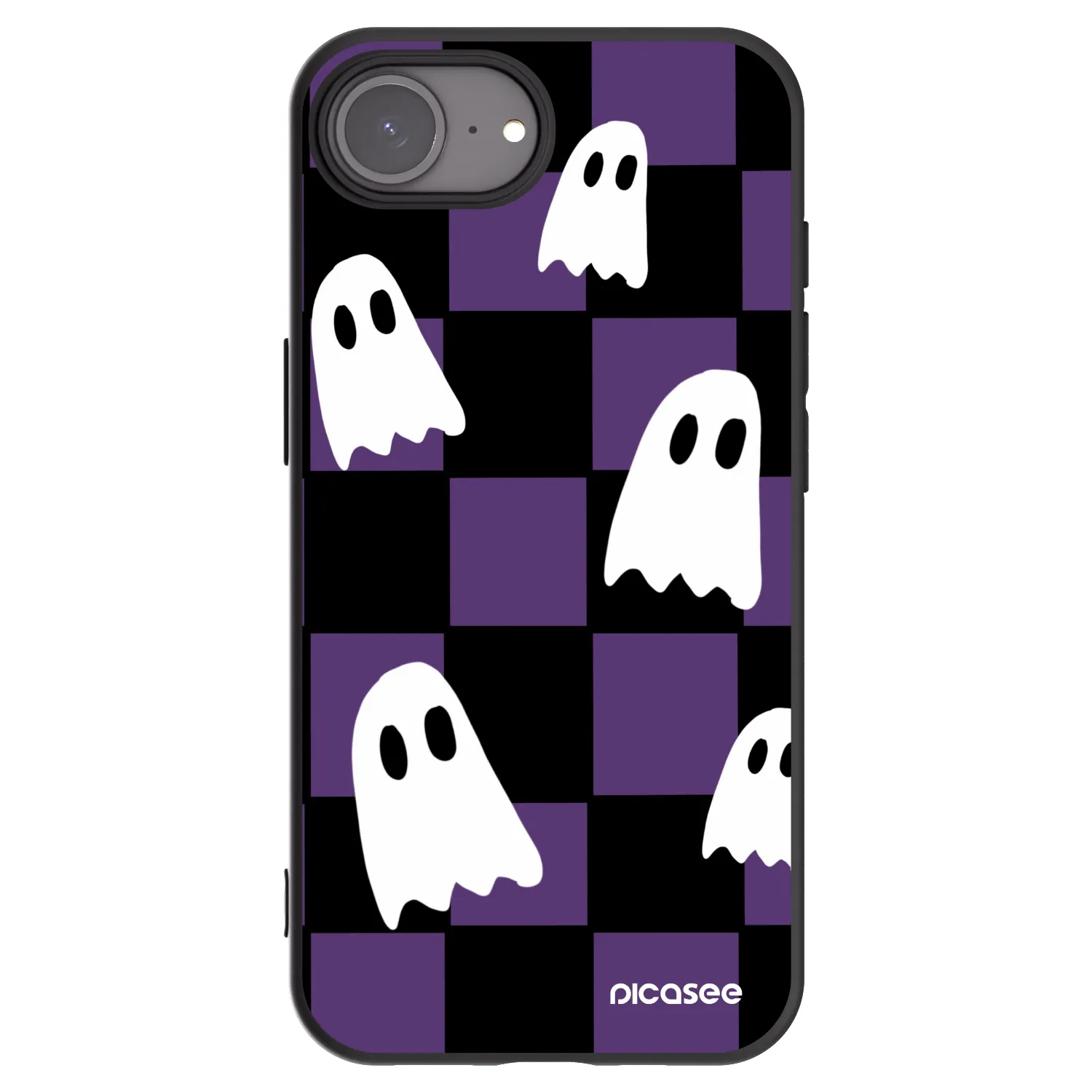 Picasee silikonski črni ovitek za Apple iPhone 17e - Ghosts