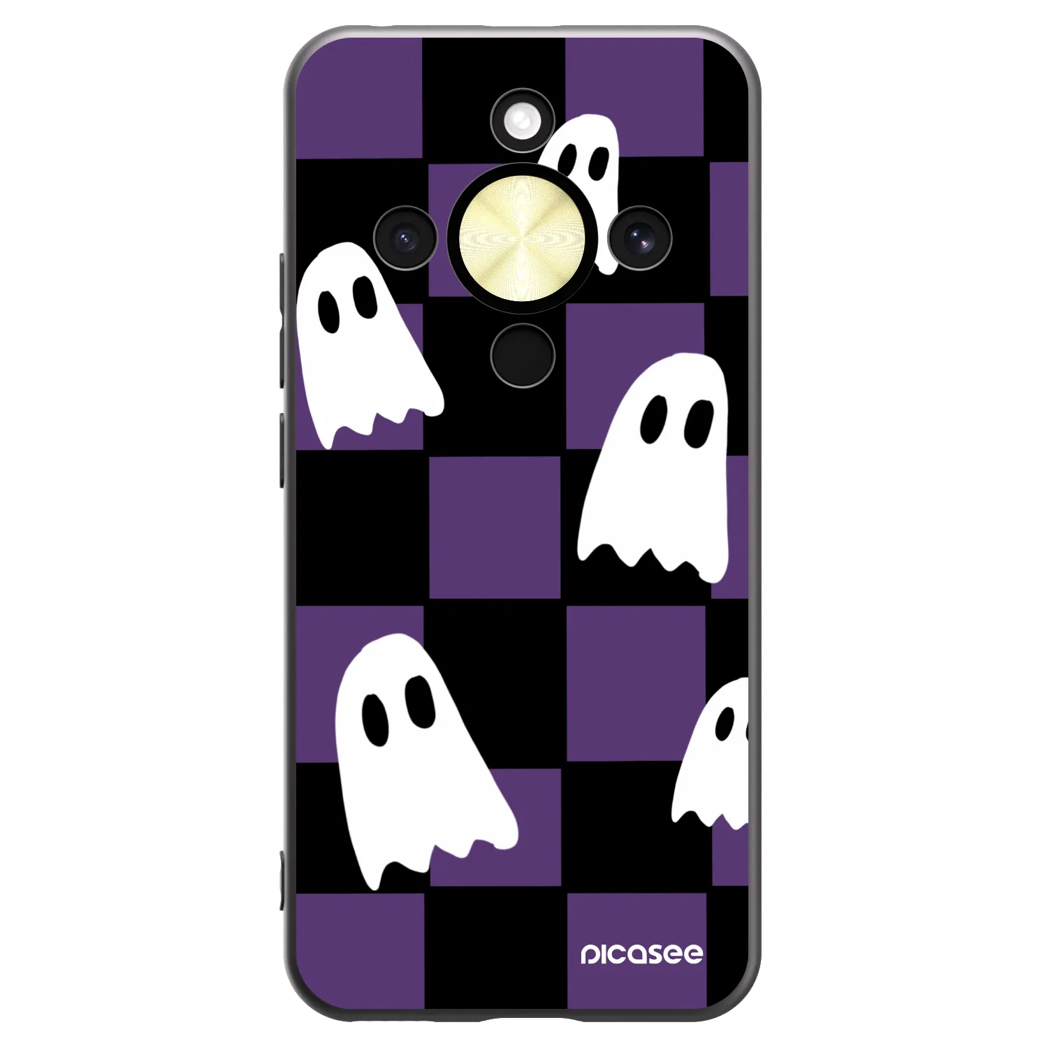 Picasee silikonski črni ovitek za Honor Magic8 Lite 5G - Ghosts
