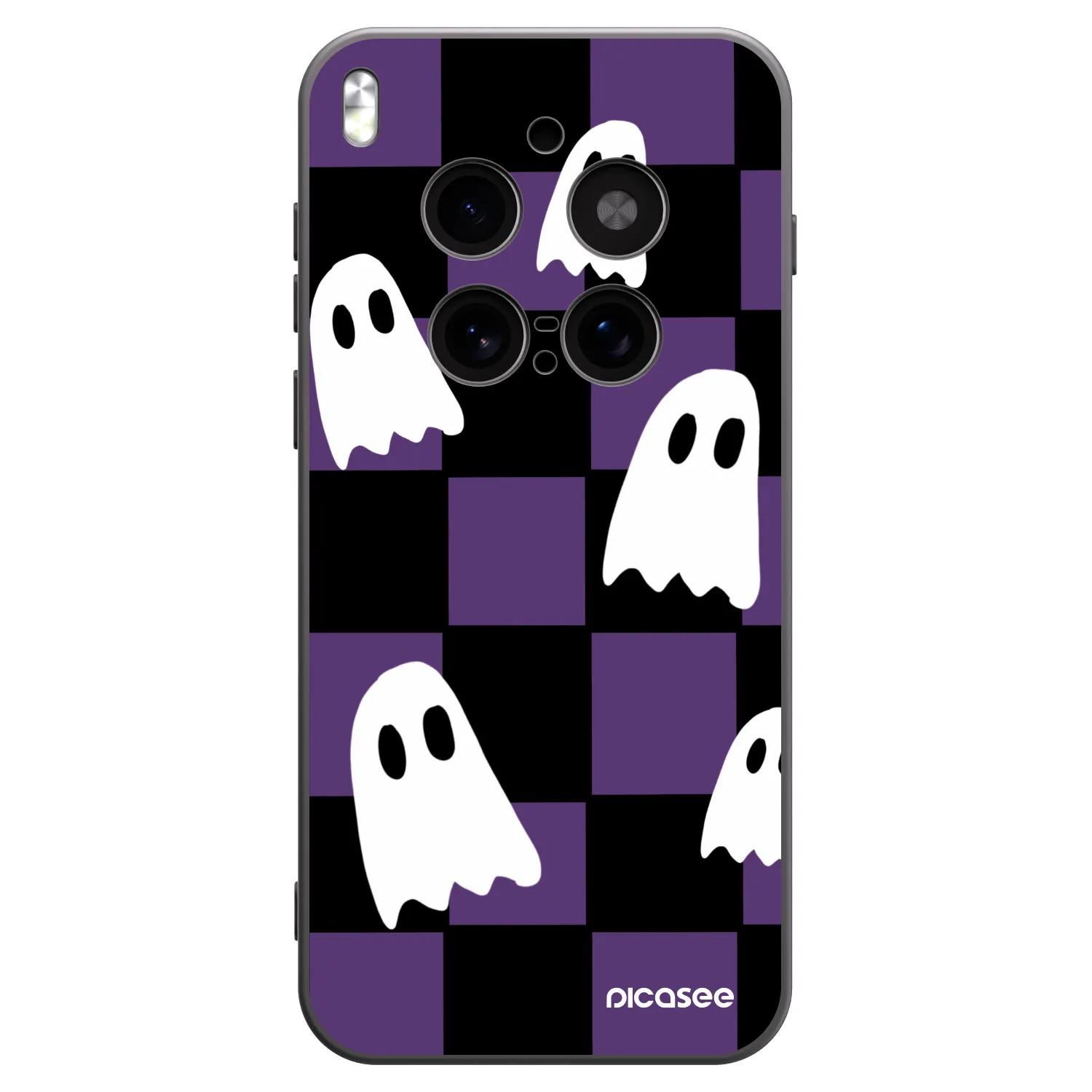 Picasee silikonski črni ovitek za Vivo X300 Pro - Ghosts