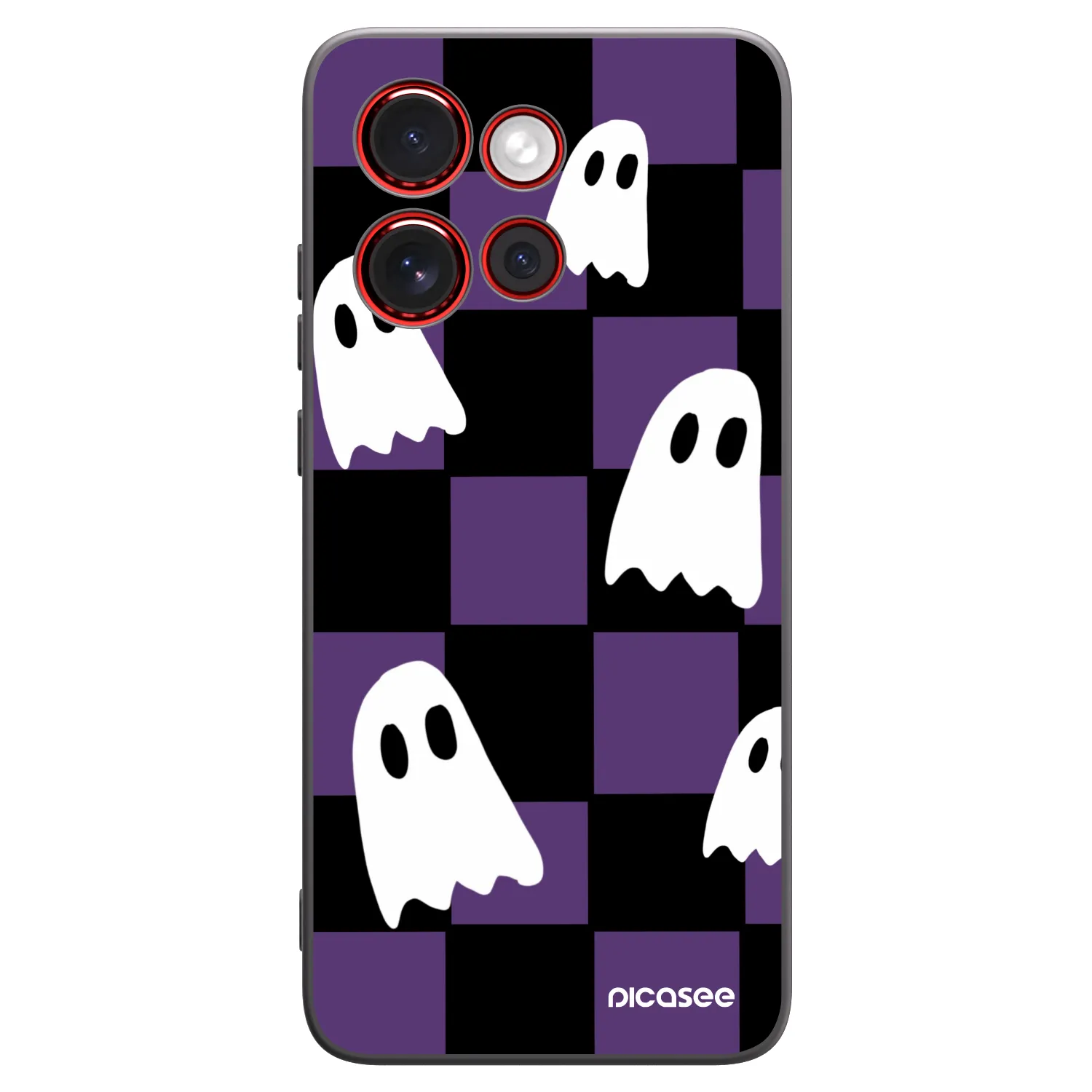 Picasee silikonski črni ovitek za Motorola Edge 60 Neo 5G - Ghosts