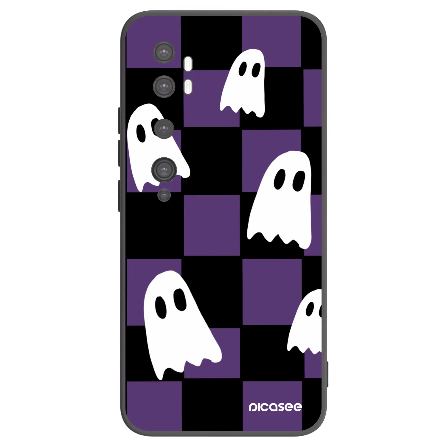Picasee silikonski črni ovitek za Xiaomi Mi Note 10 (Pro) - Ghosts