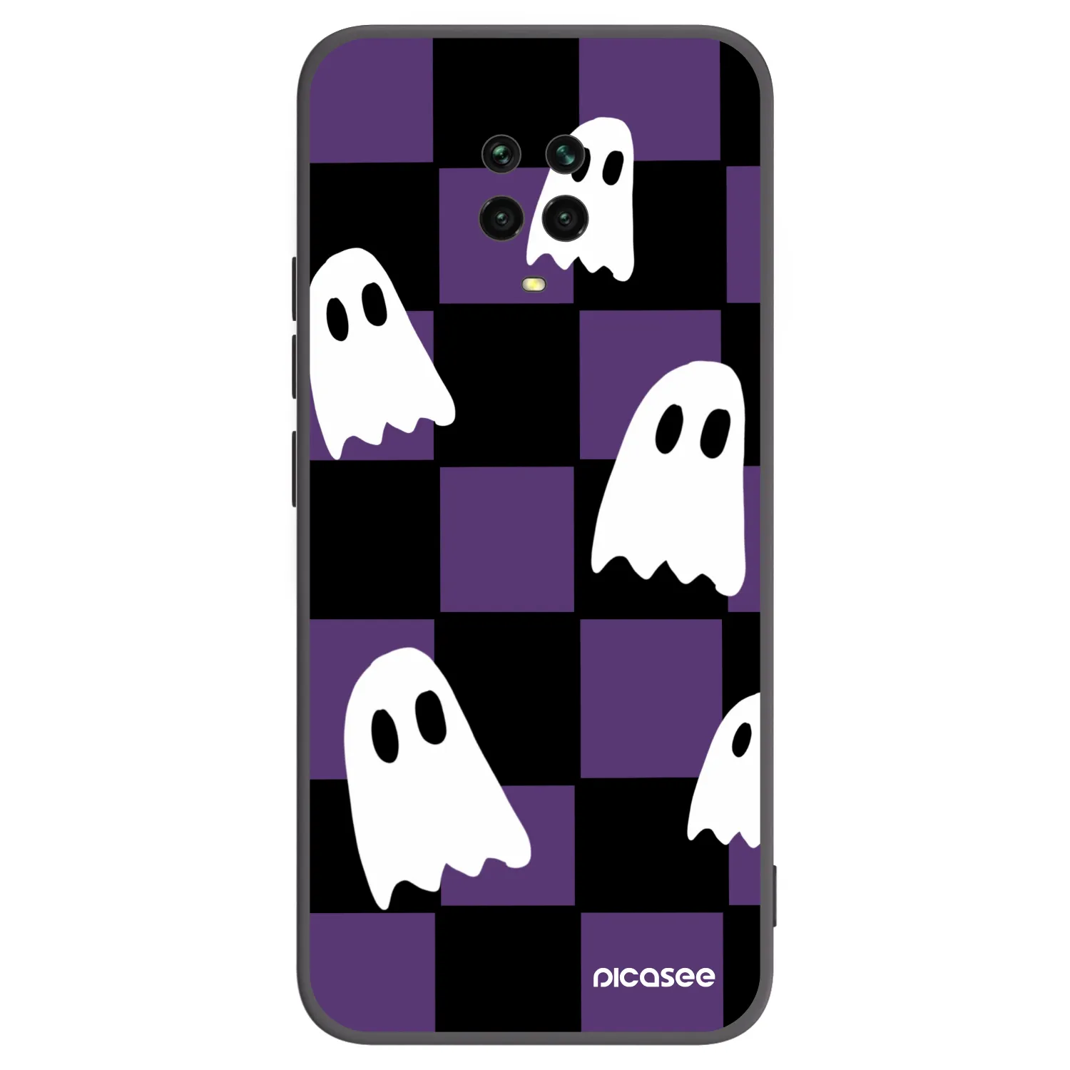 Picasee silikonski črni ovitek za Xiaomi Redmi Note 9 Pro - Ghosts