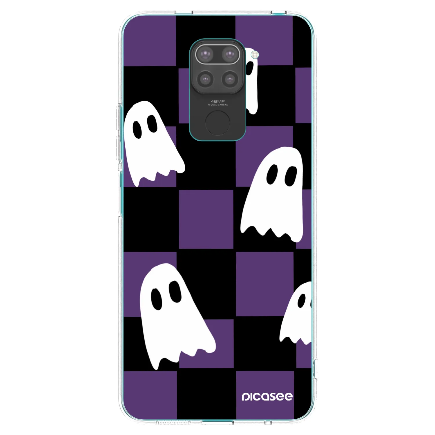 Picasee silikonski črni ovitek za Xiaomi Redmi Note 9 - Ghosts