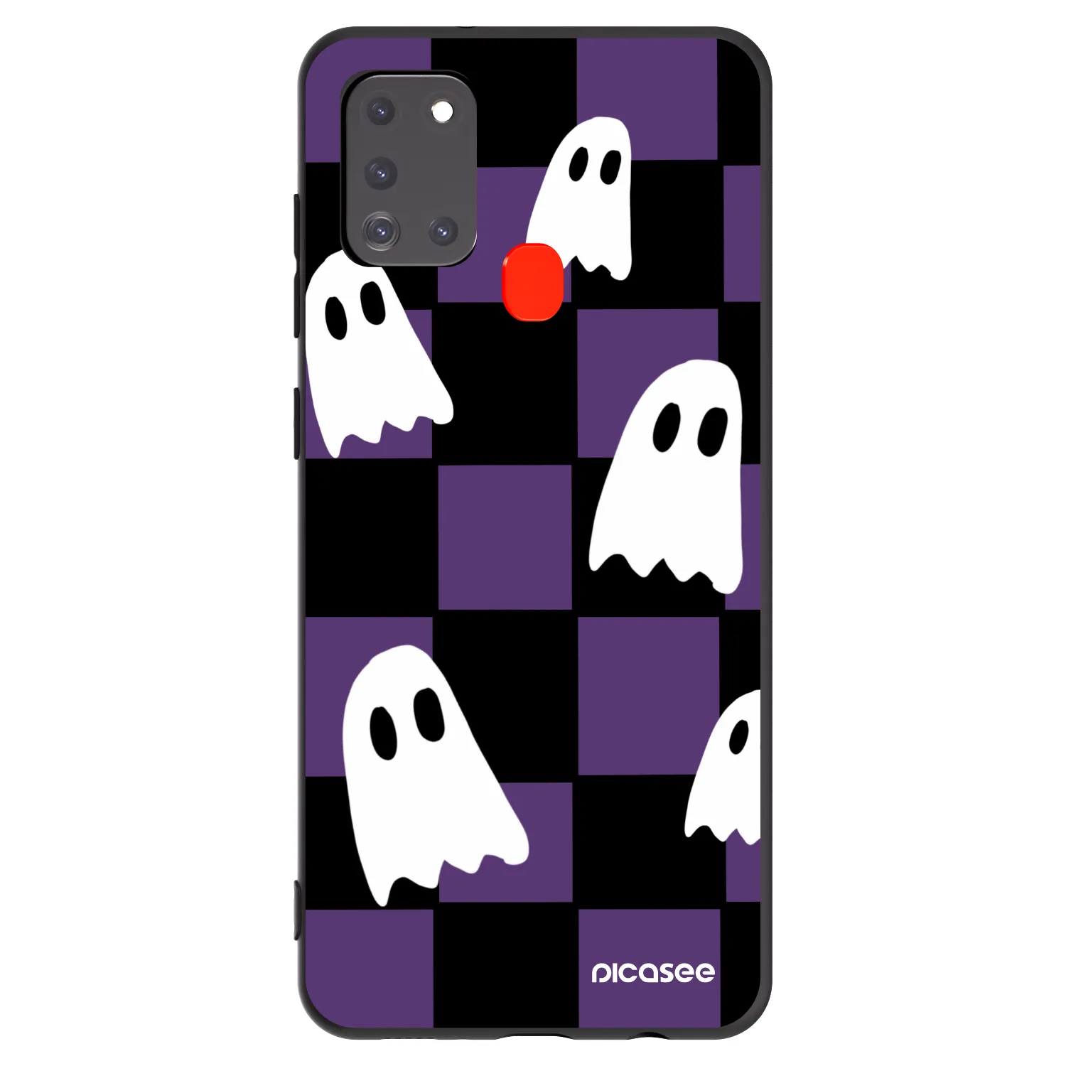 Picasee silikonski črni ovitek za Samsung Galaxy A21s - Ghosts
