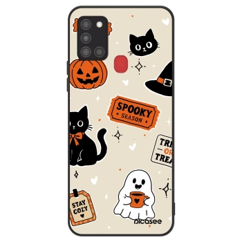 Ovitek za Samsung Galaxy A21s - Halloween stickers