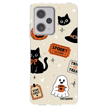 Picasee silikonski prozorni ovitek za Xiaomi Redmi Note 12 Pro+ 5G - Halloween stickers
