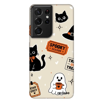 Ovitek za Samsung Galaxy S21 Ultra 5G G998B - Halloween stickers