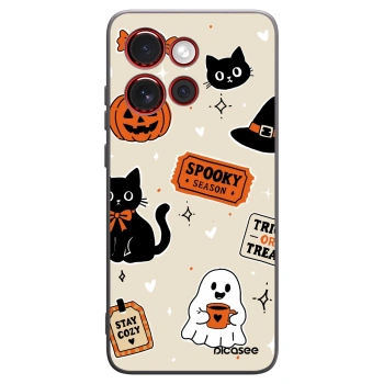 Picasee silikonski črni ovitek za Motorola Edge 60 Neo 5G - Halloween stickers