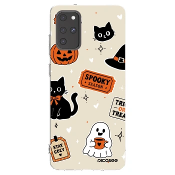 Picasee silikonski prozorni ovitek za Samsung Galaxy S20+ G985F - Halloween stickers