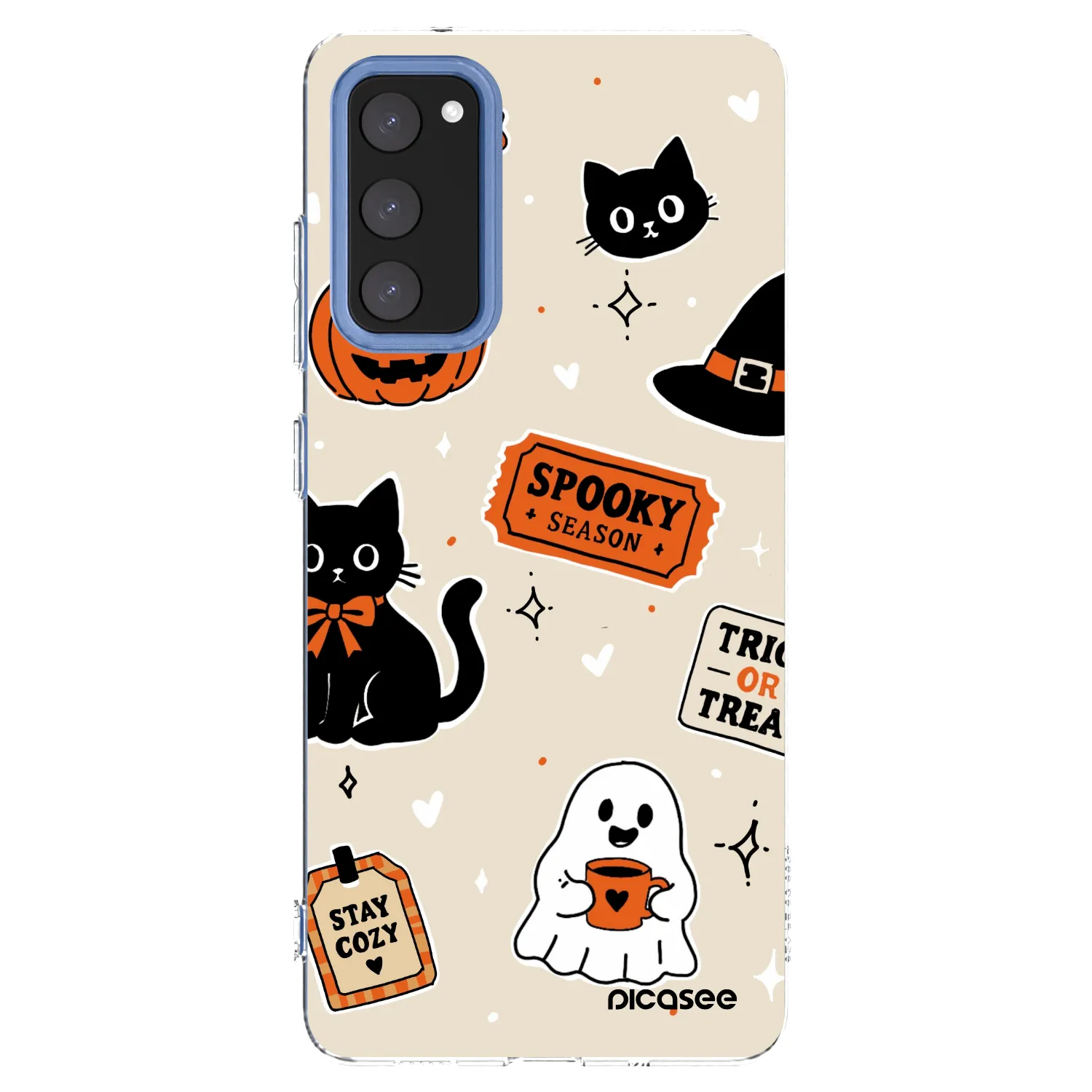 Picasee silikonski prozorni ovitek za Samsung Galaxy S20 FE - Halloween stickers