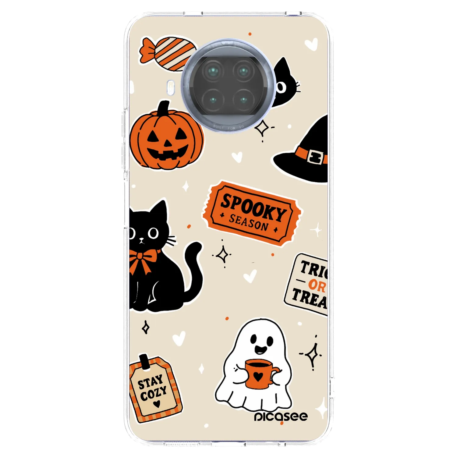 Picasee silikonski prozorni ovitek za Xiaomi Mi 10T Lite - Halloween stickers