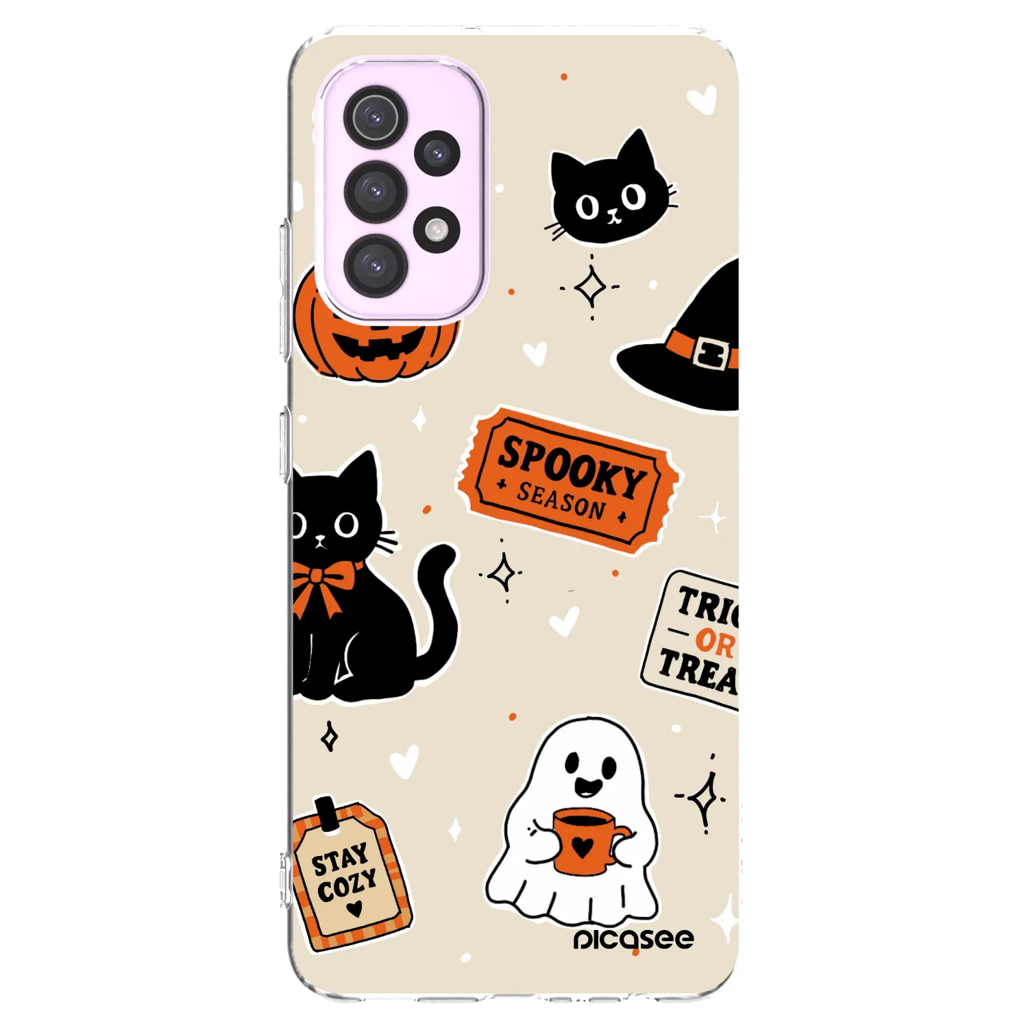 Picasee silikonski prozorni ovitek za Samsung Galaxy A32 5G A326B - Halloween stickers