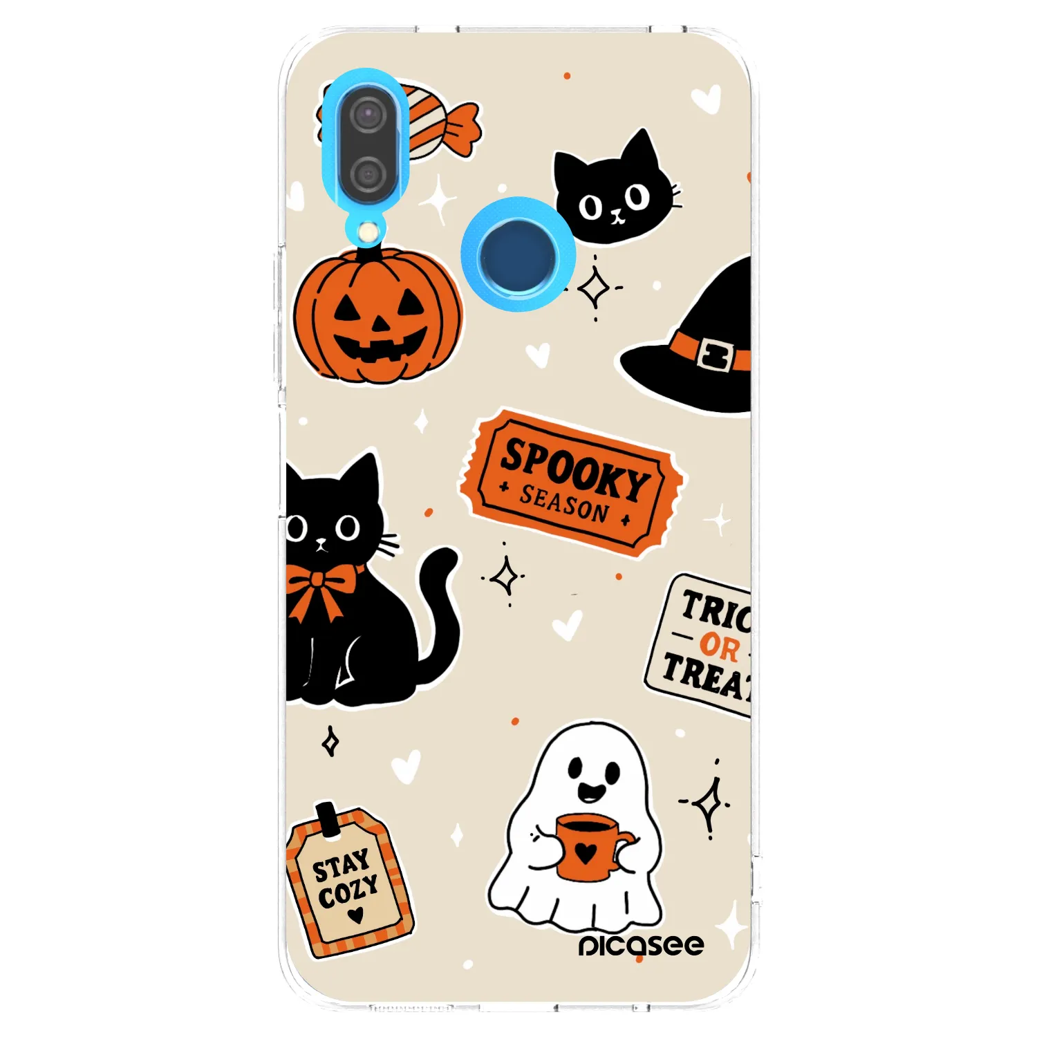 Picasee silikonski prozorni ovitek za Huawei P20 Lite - Halloween stickers