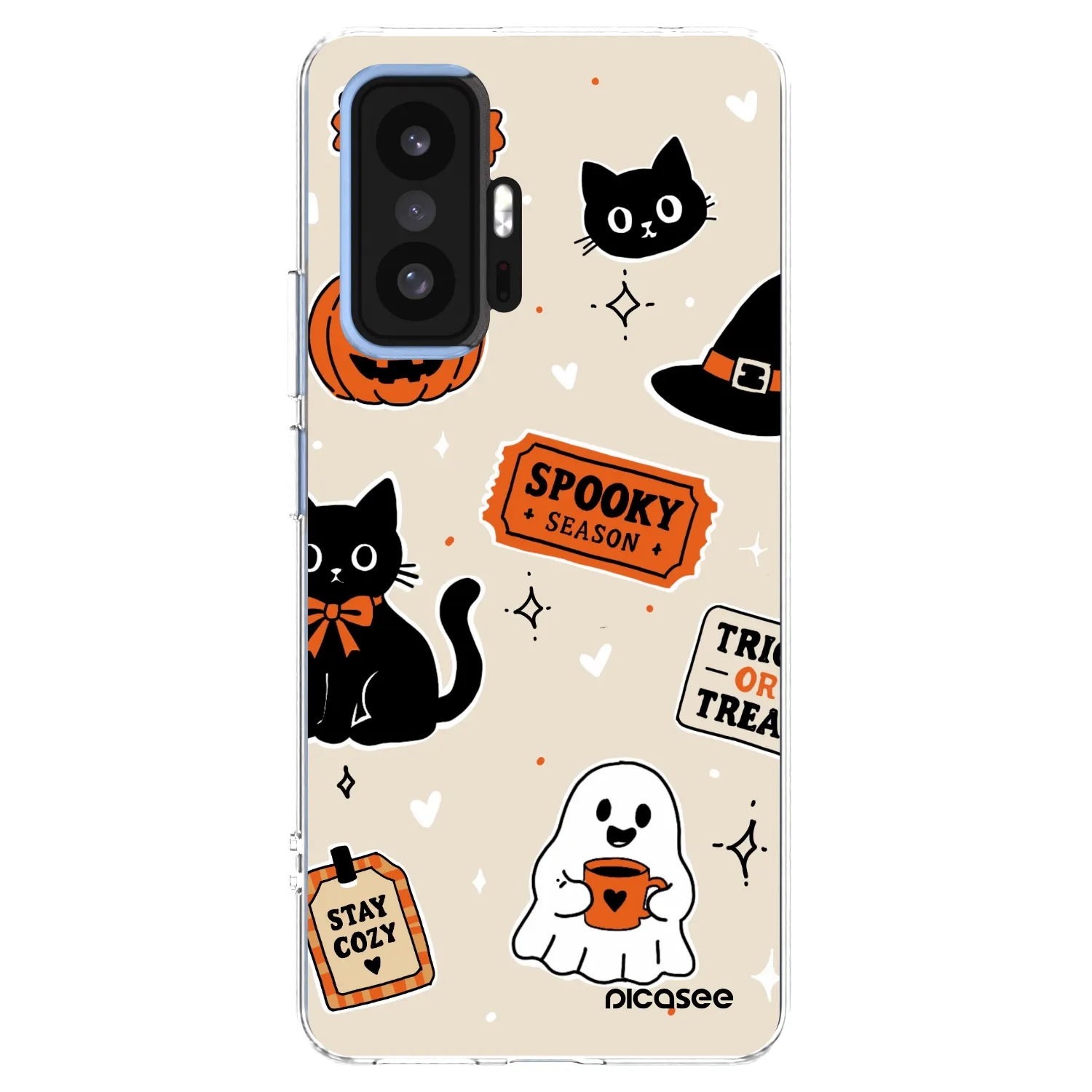Picasee silikonski prozorni ovitek za Xiaomi 11T Pro - Halloween stickers