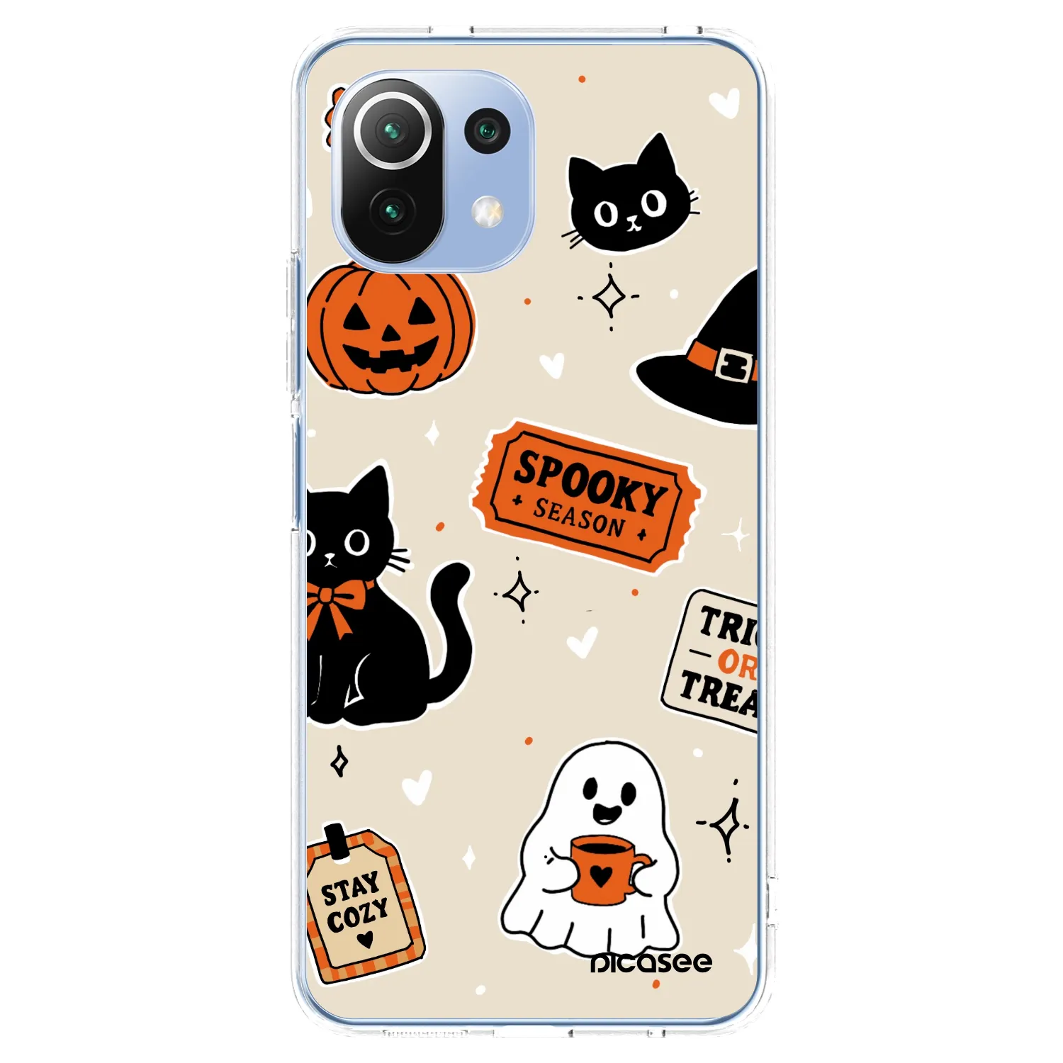 Picasee silikonski prozorni ovitek za Xiaomi 11 Lite 5G NE - Halloween stickers
