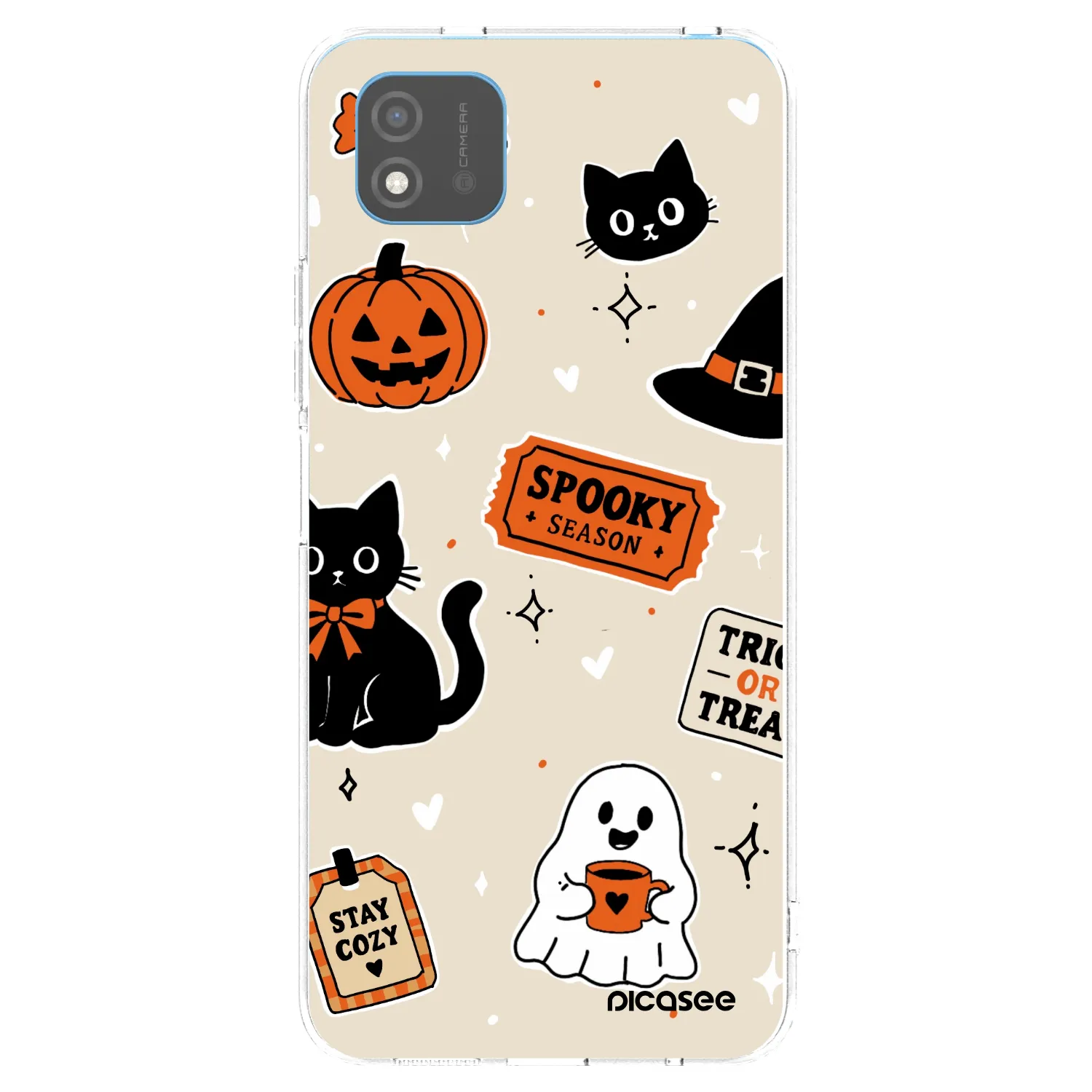 Picasee silikonski prozorni ovitek za Realme C11 (2021) - Halloween stickers
