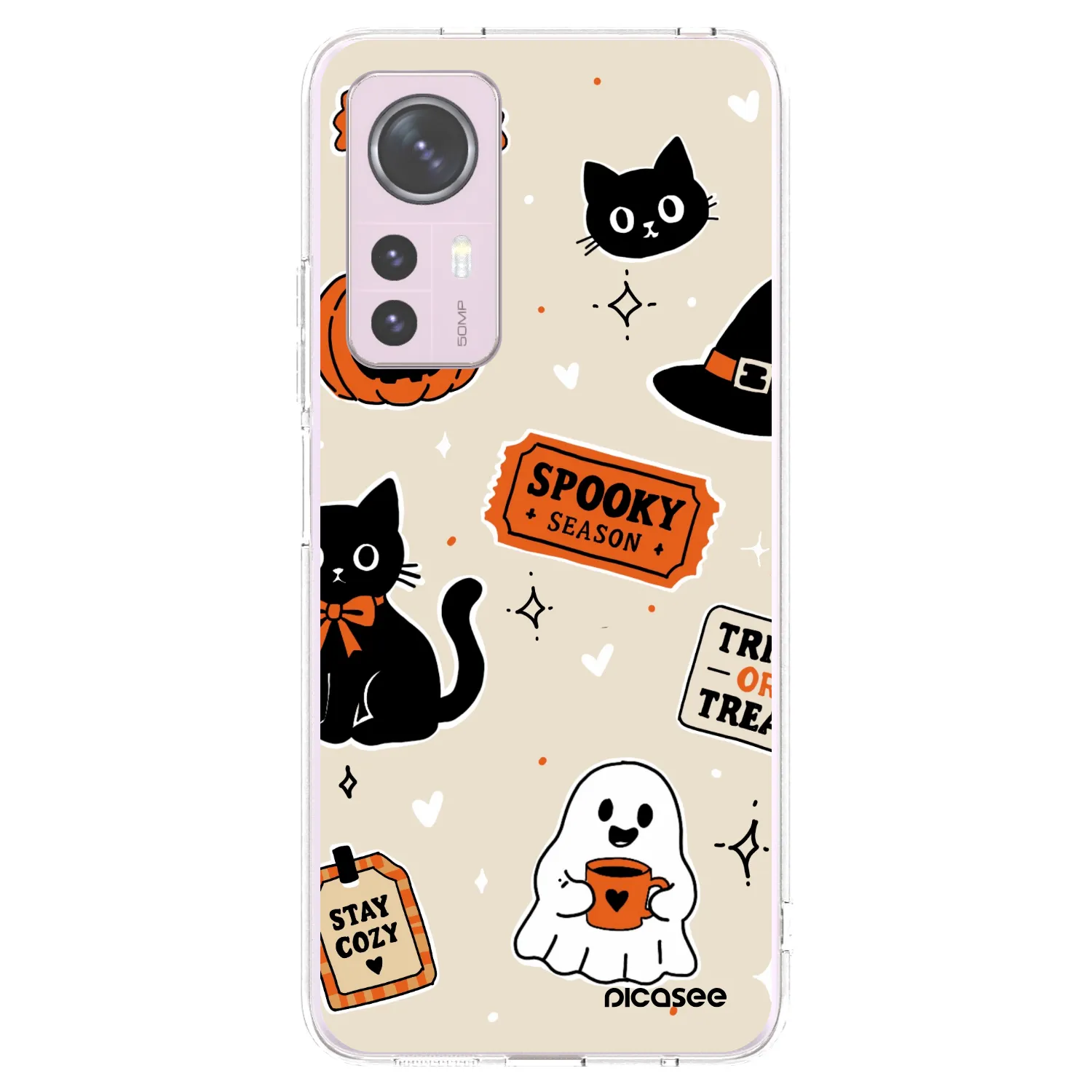 Picasee silikonski prozorni ovitek za Xiaomi 12 - Halloween stickers