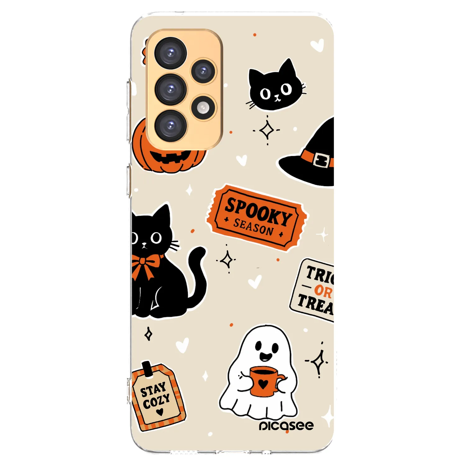 Picasee silikonski prozorni ovitek za Samsung Galaxy A33 5G A336 - Halloween stickers