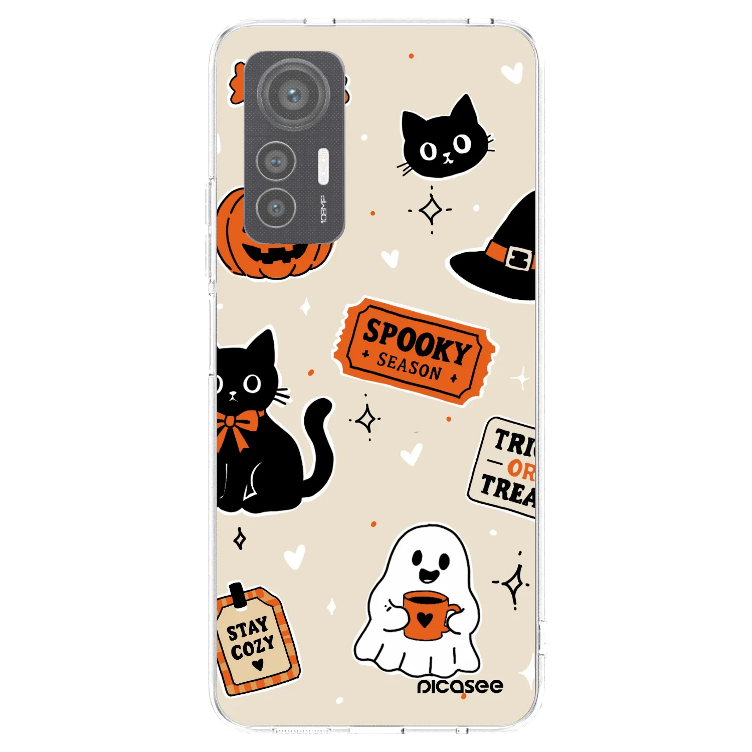 Picasee silikonski prozorni ovitek za Xiaomi 12 Lite - Halloween stickers