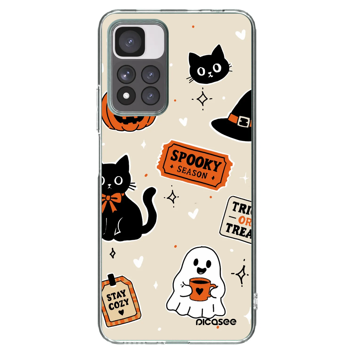 Picasee silikonski prozorni ovitek za Xiaomi Redmi Note 11 Pro+ 5G - Halloween stickers