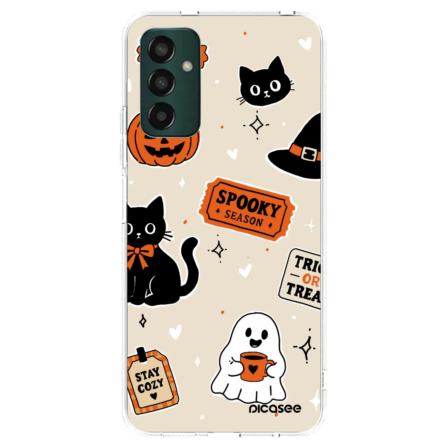 Picasee silikonski prozorni ovitek za Samsung Galaxy M23 5G - Halloween stickers