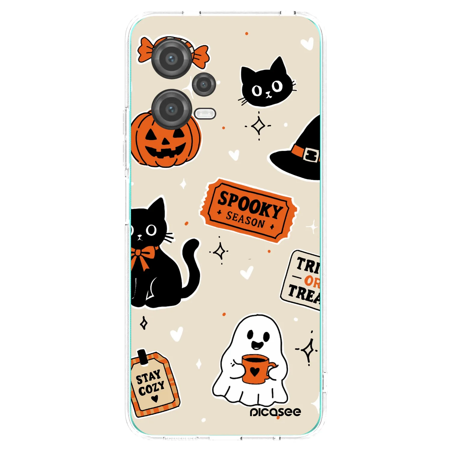 Picasee silikonski prozorni ovitek za Xiaomi Poco X5 - Halloween stickers