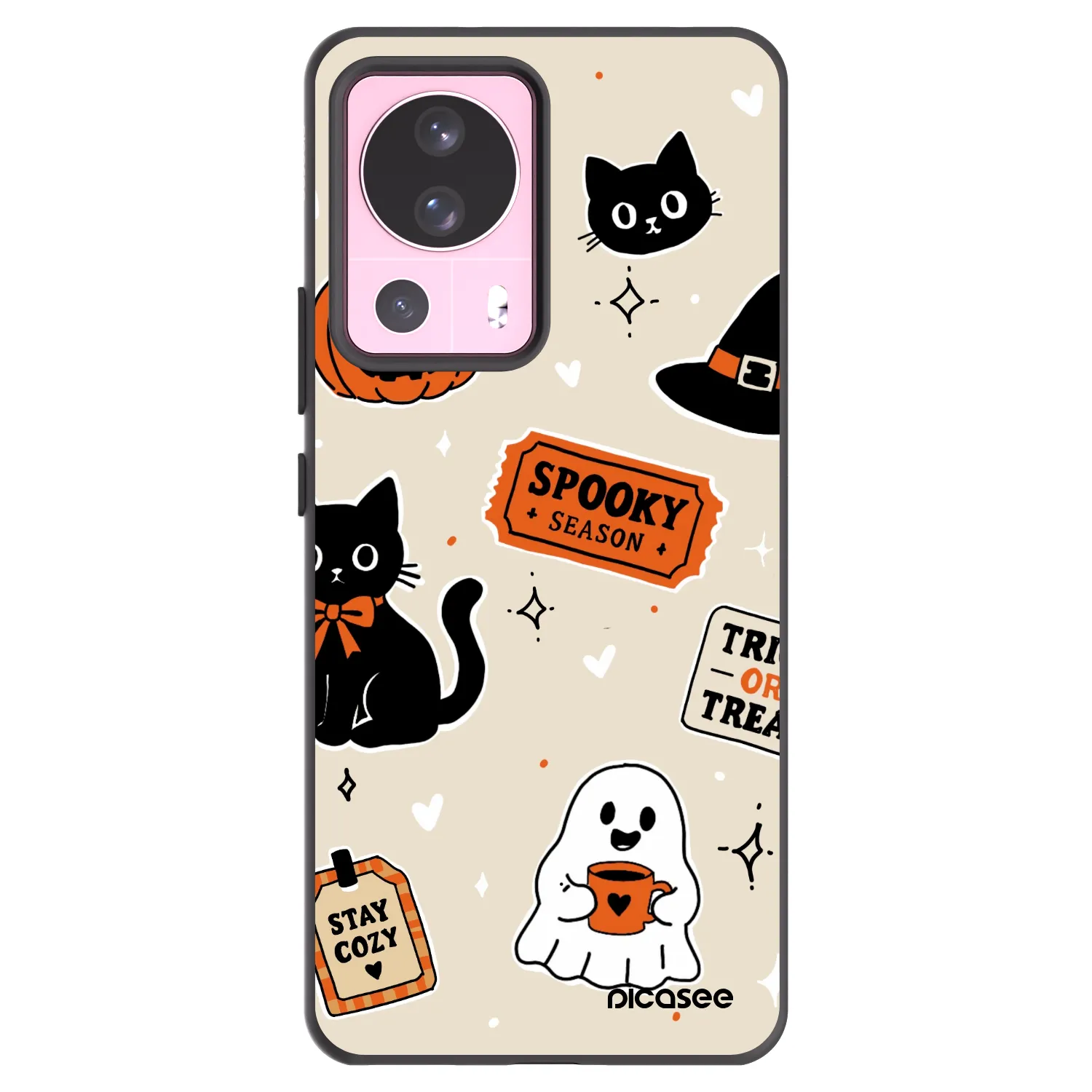 Picasee silikonski črni ovitek za Xiaomi 13 Lite - Halloween stickers