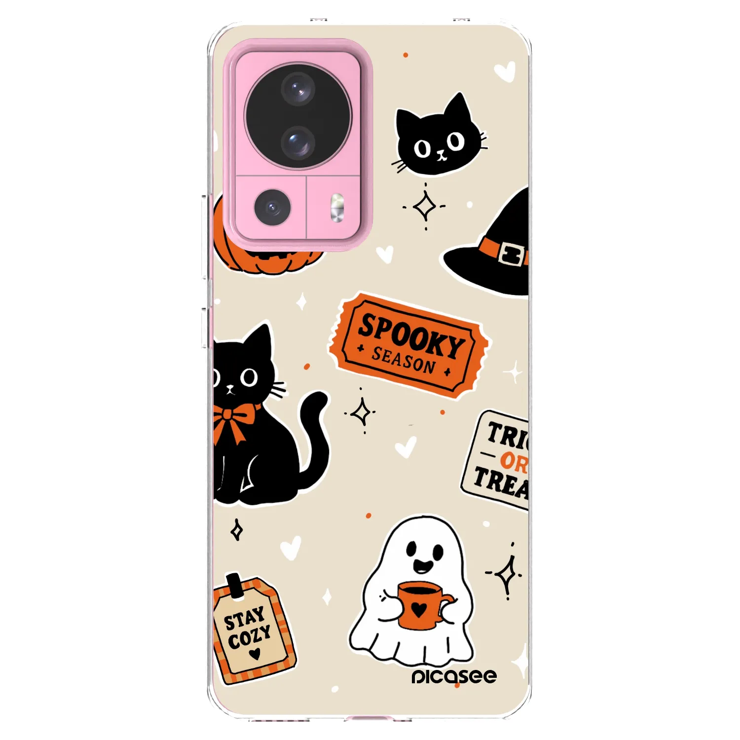 Picasee silikonski prozorni ovitek za Xiaomi 13 Lite - Halloween stickers