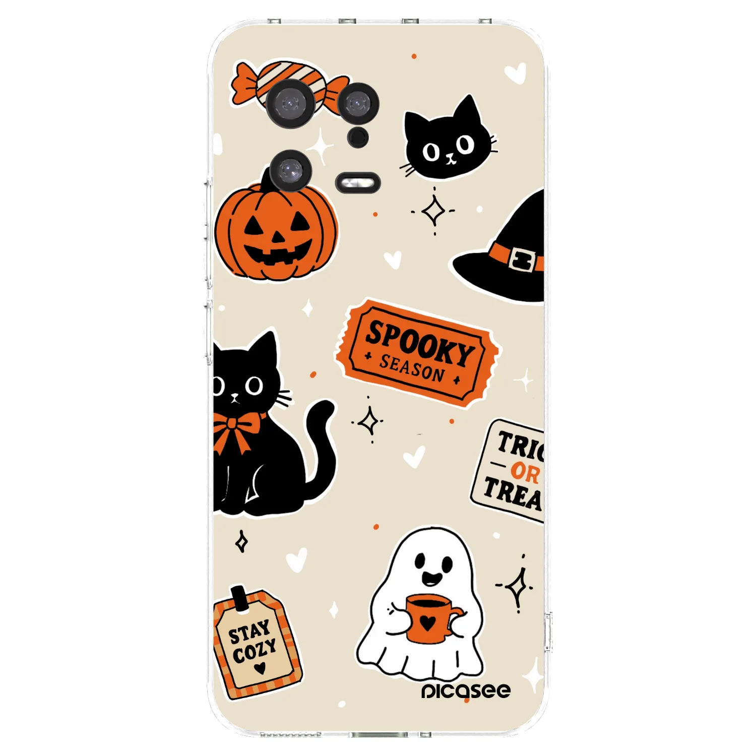 Picasee silikonski prozorni ovitek za Xiaomi 13 - Halloween stickers