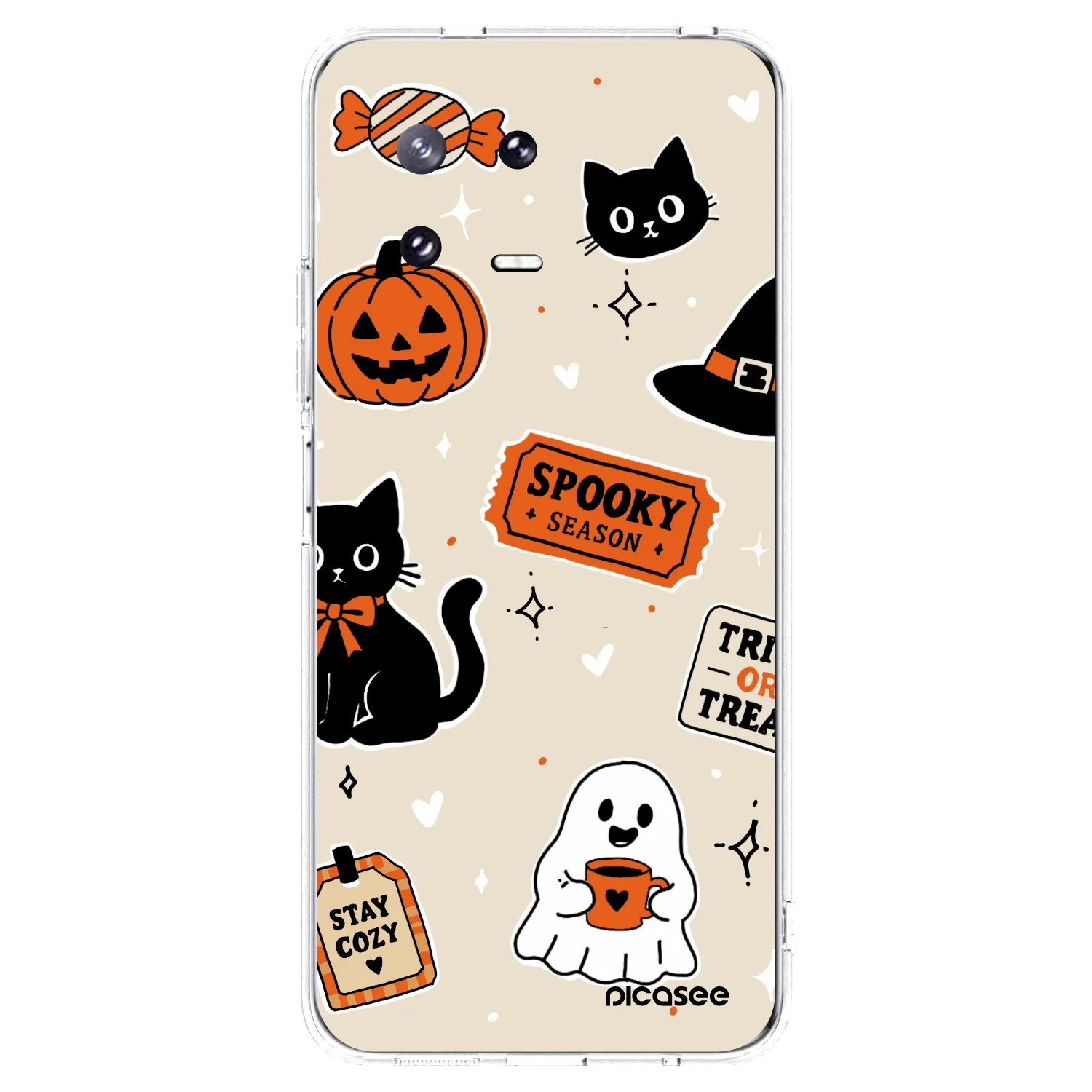 Picasee silikonski prozorni ovitek za Xiaomi 13 Pro - Halloween stickers