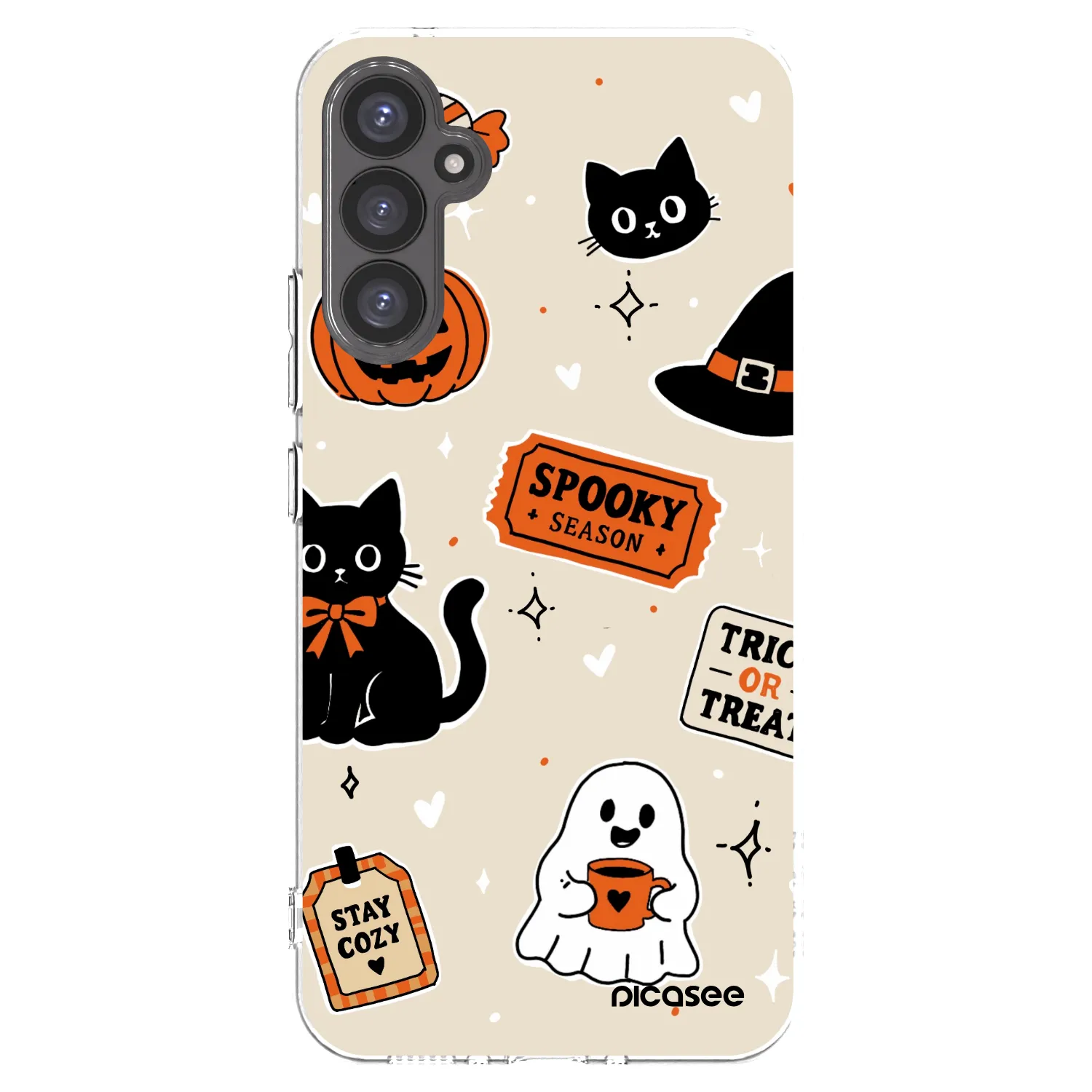 Picasee silikonski prozorni ovitek za Samsung Galaxy A34 5G A346B - Halloween stickers