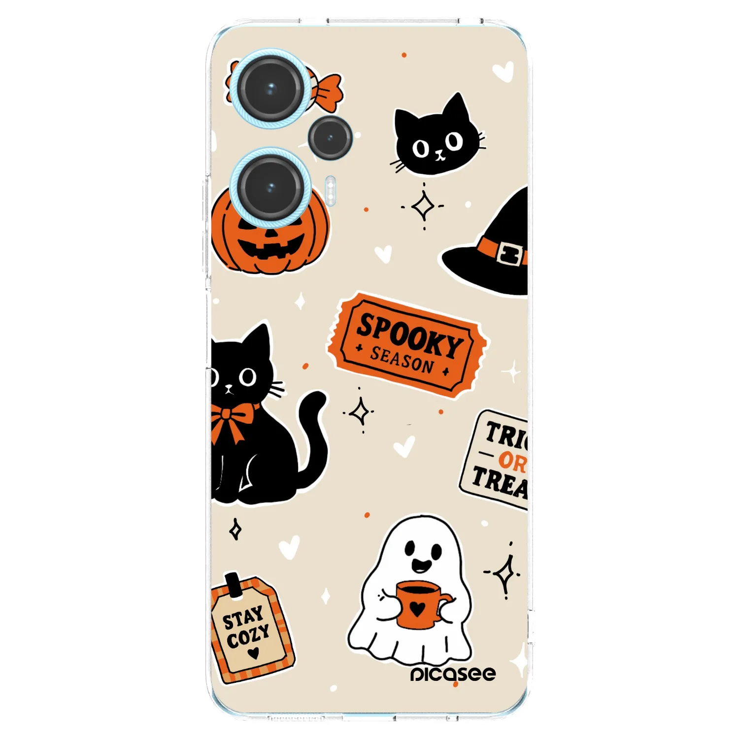Picasee silikonski prozorni ovitek za Xiaomi Poco F5 - Halloween stickers