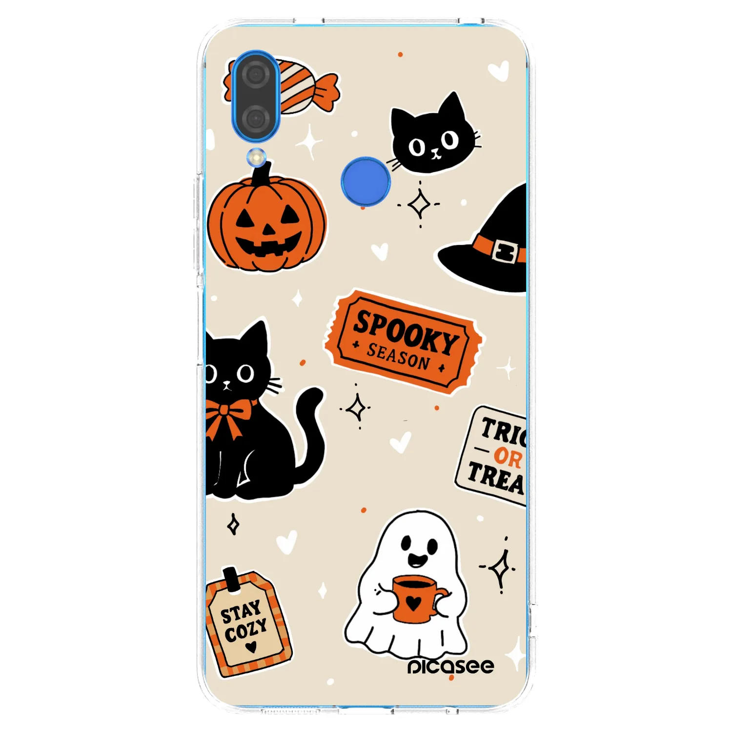 Picasee silikonski prozorni ovitek za Huawei Nova 3i - Halloween stickers
