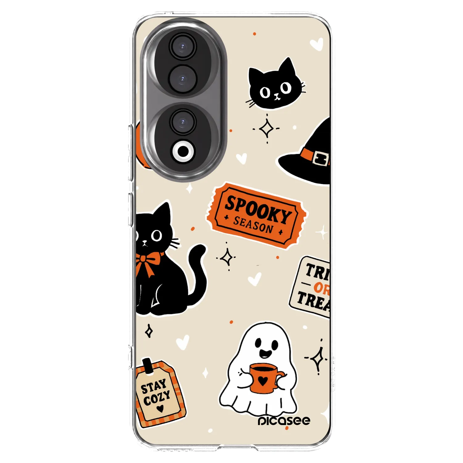 Picasee silikonski prozorni ovitek za Honor 90 5G - Halloween stickers