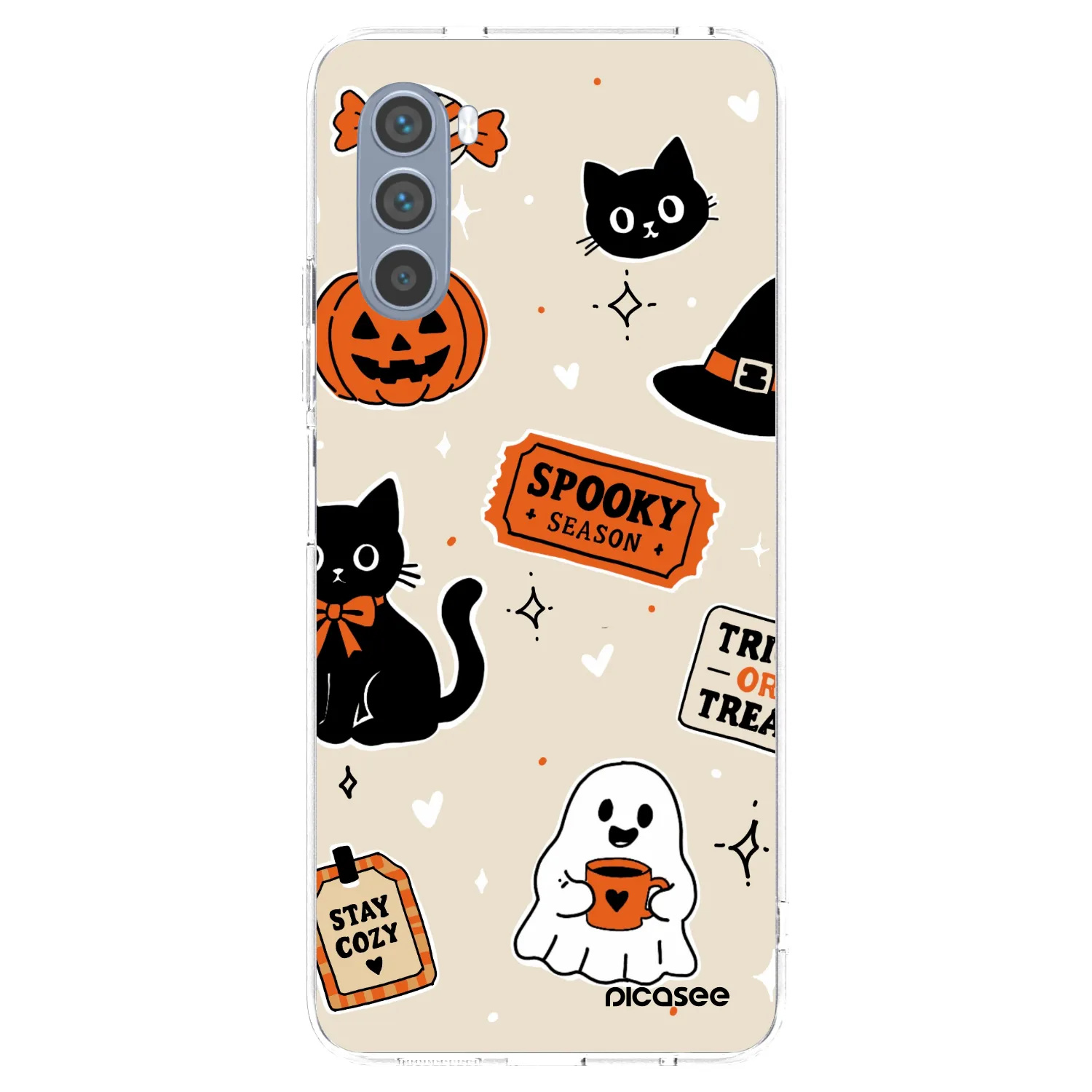 Picasee silikonski prozorni ovitek za Motorola Moto G62 - Halloween stickers