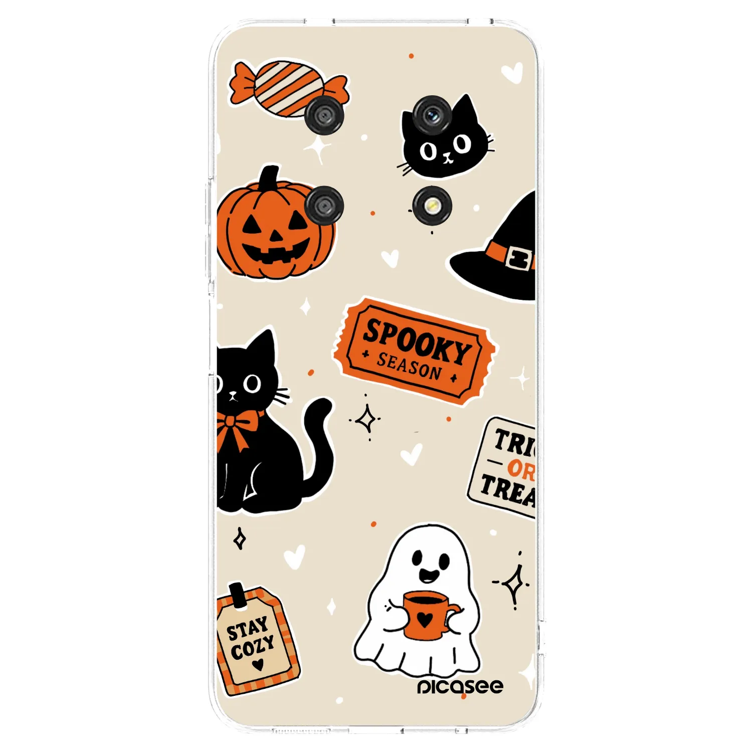 Picasee silikonski prozorni ovitek za Honor Magic4 Lite 5G - Halloween stickers