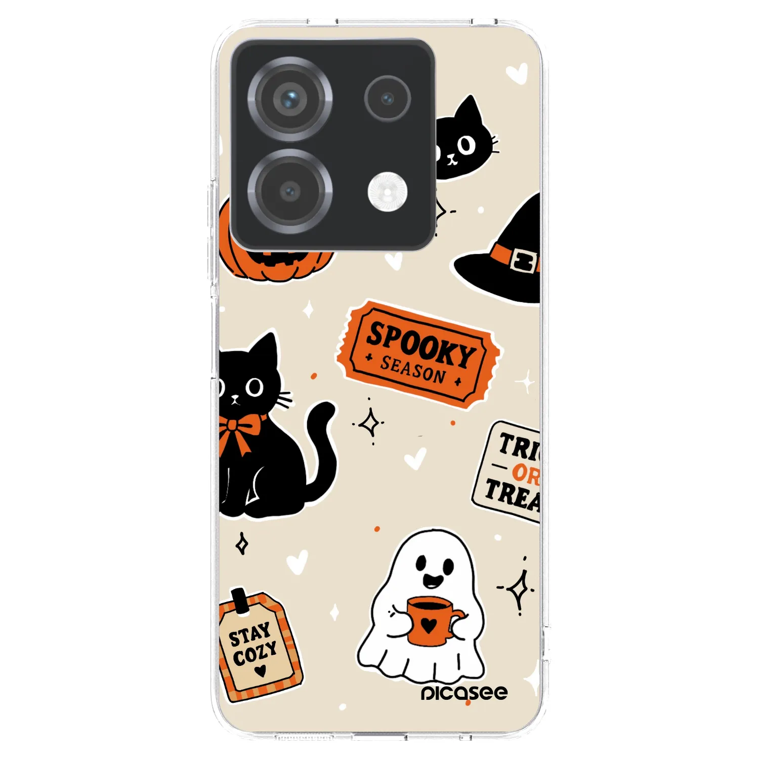 Picasee silikonski prozorni ovitek za Xiaomi Poco X6 - Halloween stickers