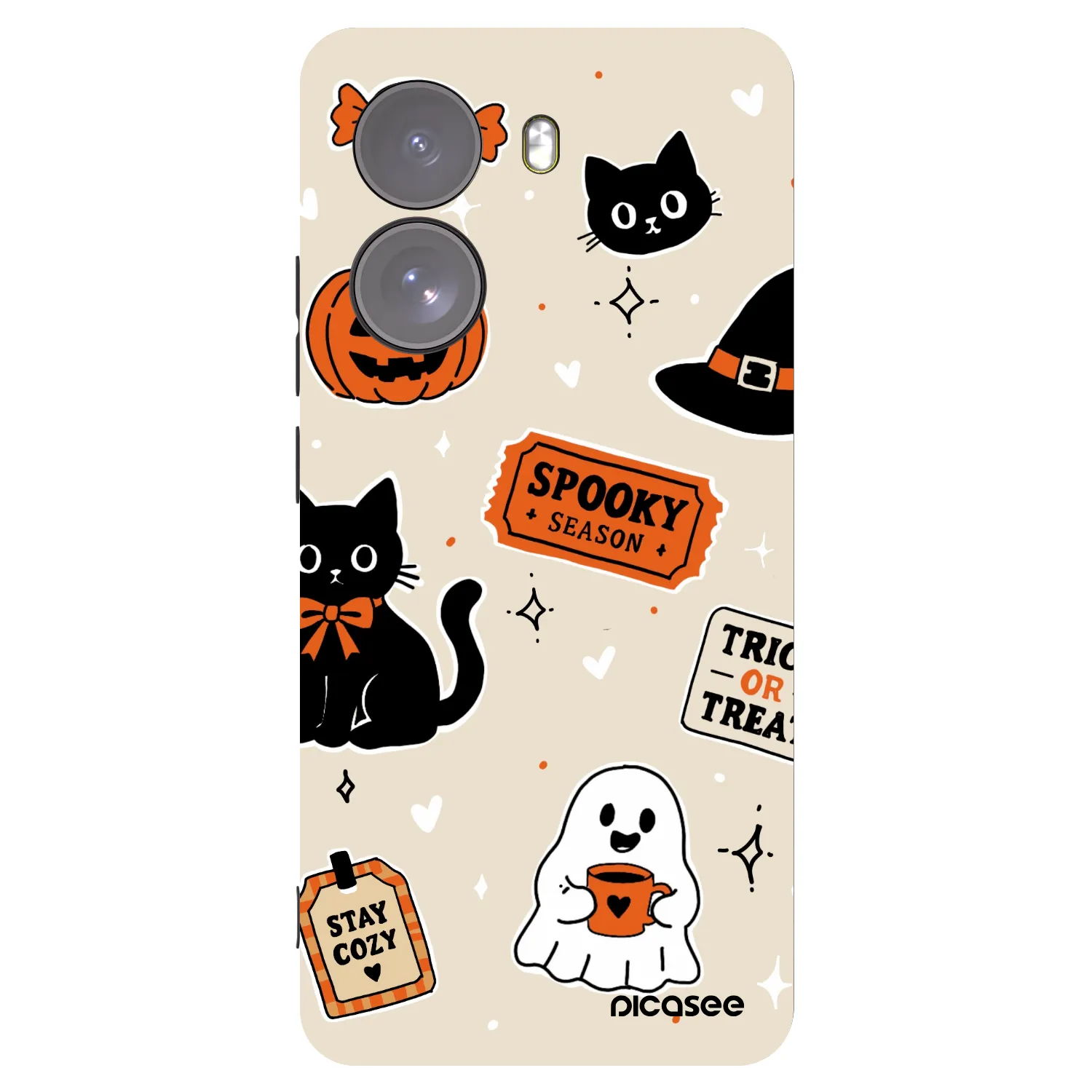 Picasee silikonski črni ovitek za Xiaomi Poco X7 - Halloween stickers