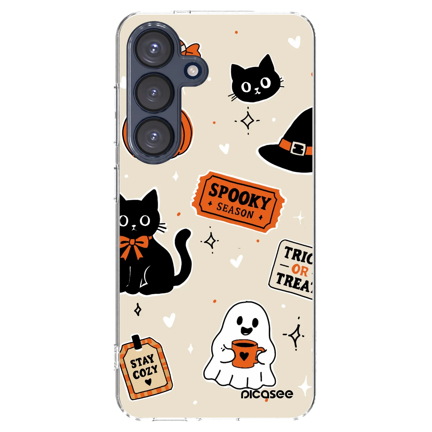 Picasee silikonski prozorni ovitek za Samsung Galaxy S25 5G - Halloween stickers