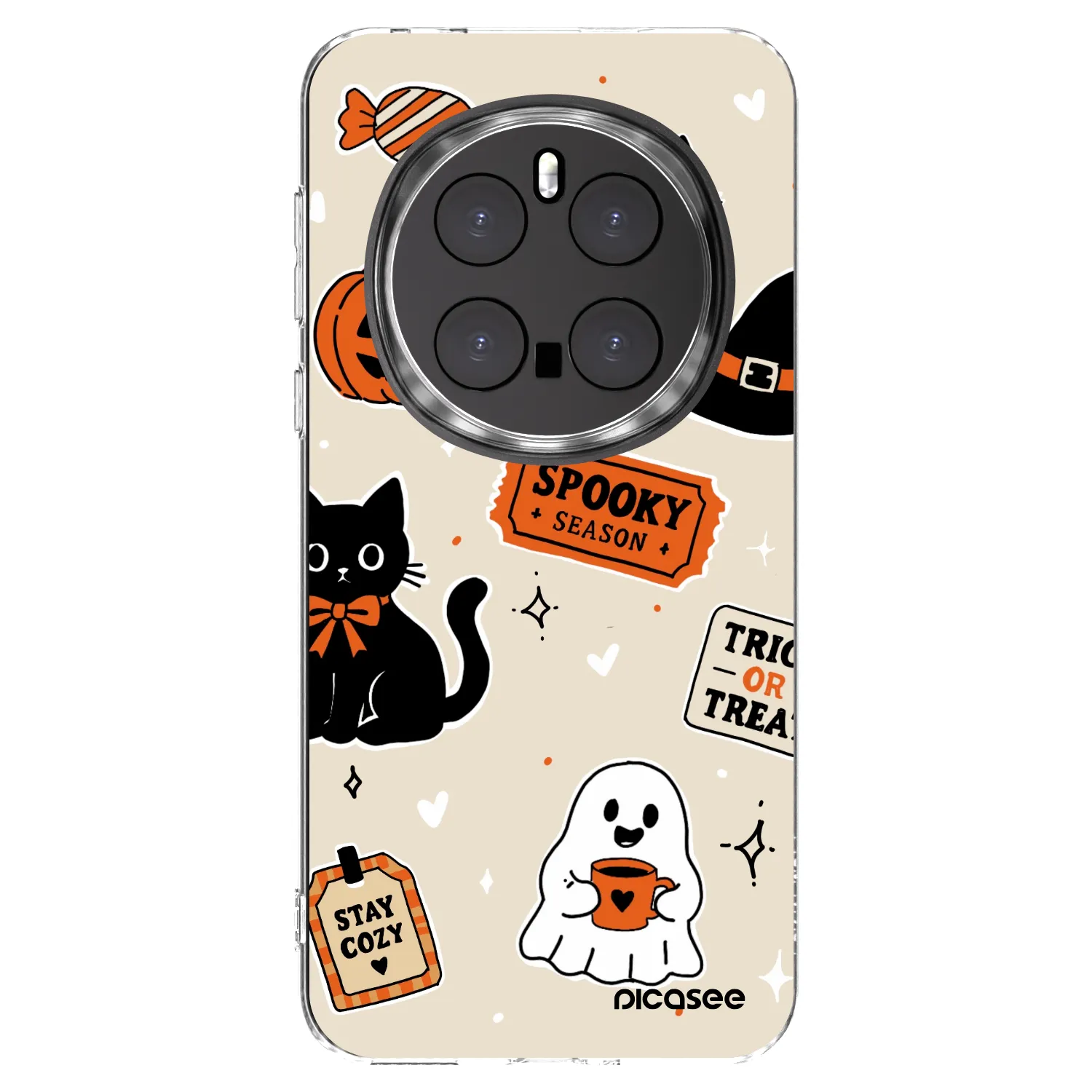 Picasee silikonski prozorni ovitek za Honor Magic7 Pro 5G - Halloween stickers
