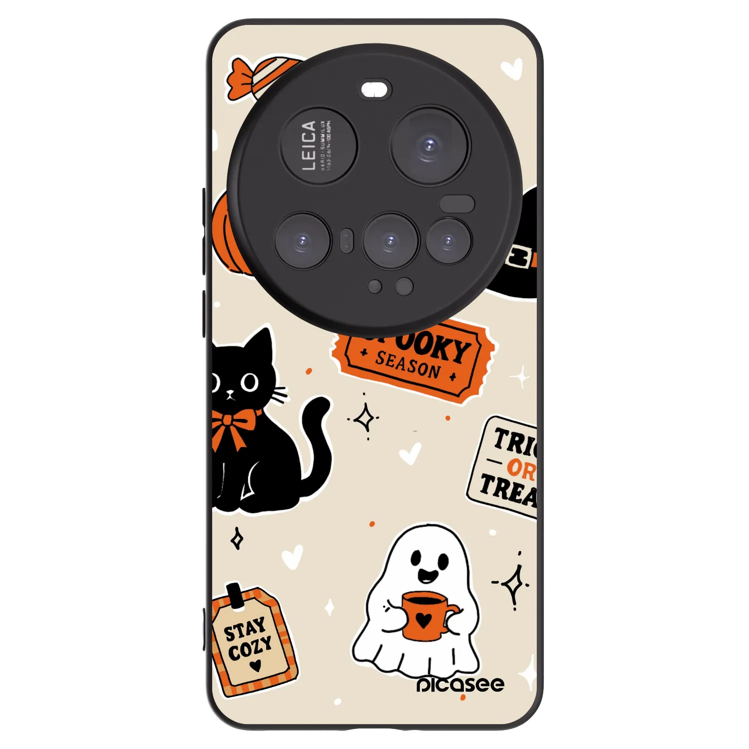 Picasee silikonski črni ovitek za Xiaomi 15 Ultra - Halloween stickers