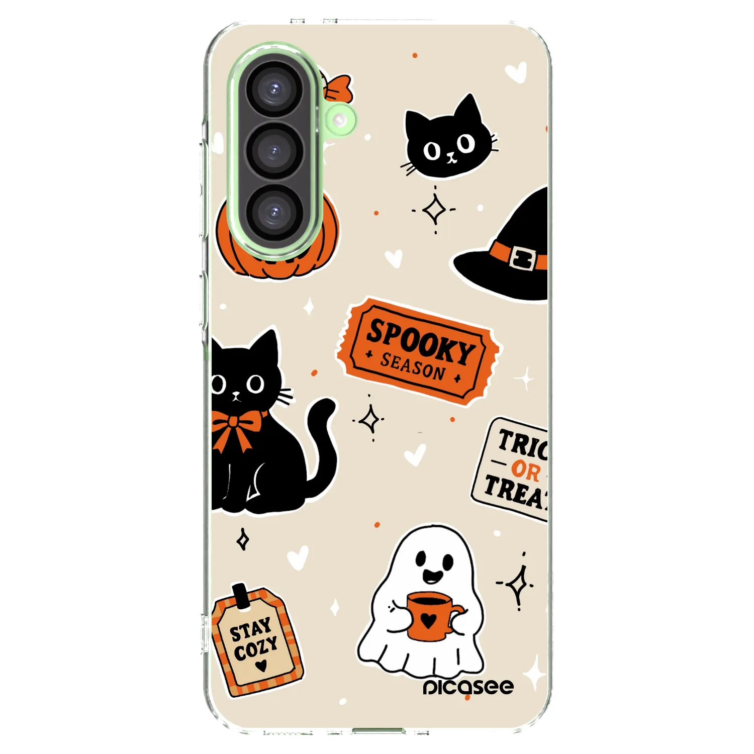 Picasee silikonski prozorni ovitek za Samsung Galaxy A26 5G A266B - Halloween stickers