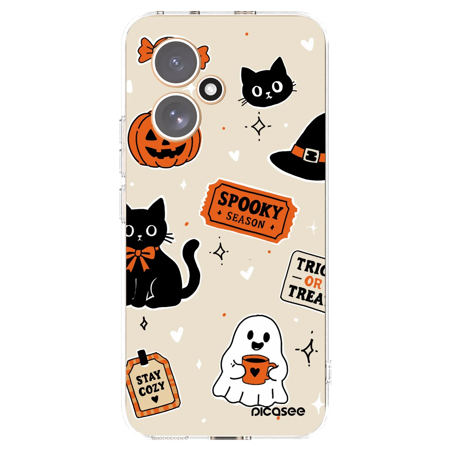 Picasee silikonski prozorni ovitek za Honor 400 5G - Halloween stickers