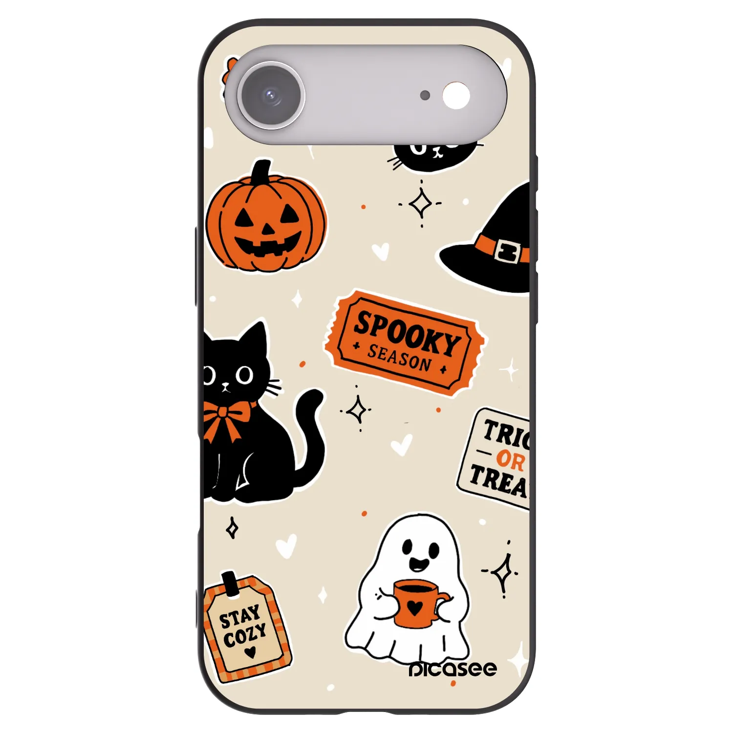 Picasee silikonski črni ovitek za Apple iPhone Air - Halloween stickers