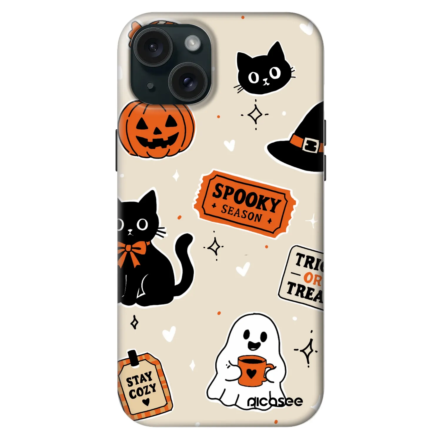 Picasee Fashion Case MagSafe za Apple iPhone 15 Plus - Halloween stickers